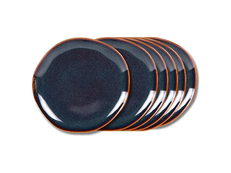 Assiette plate Symphony bleu 27 cm (lot de 6)