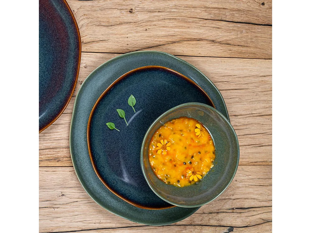 Assiette à dessert Symphony bleu 21 cm (lot de 6)