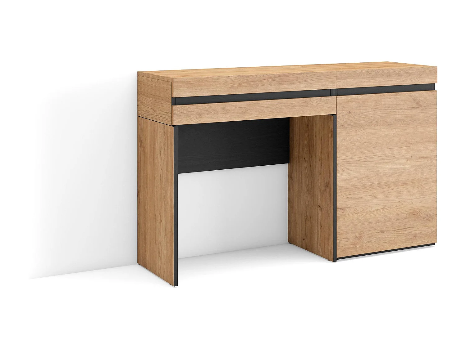 Toucador, 75x35x121cm, Com gaveta, Quarto, Dormitório, Carvalho