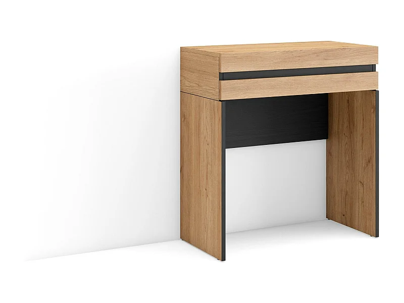 Schminktisch, 70x35x75cm, mit Schublade, Schlafzimmer, Eiche