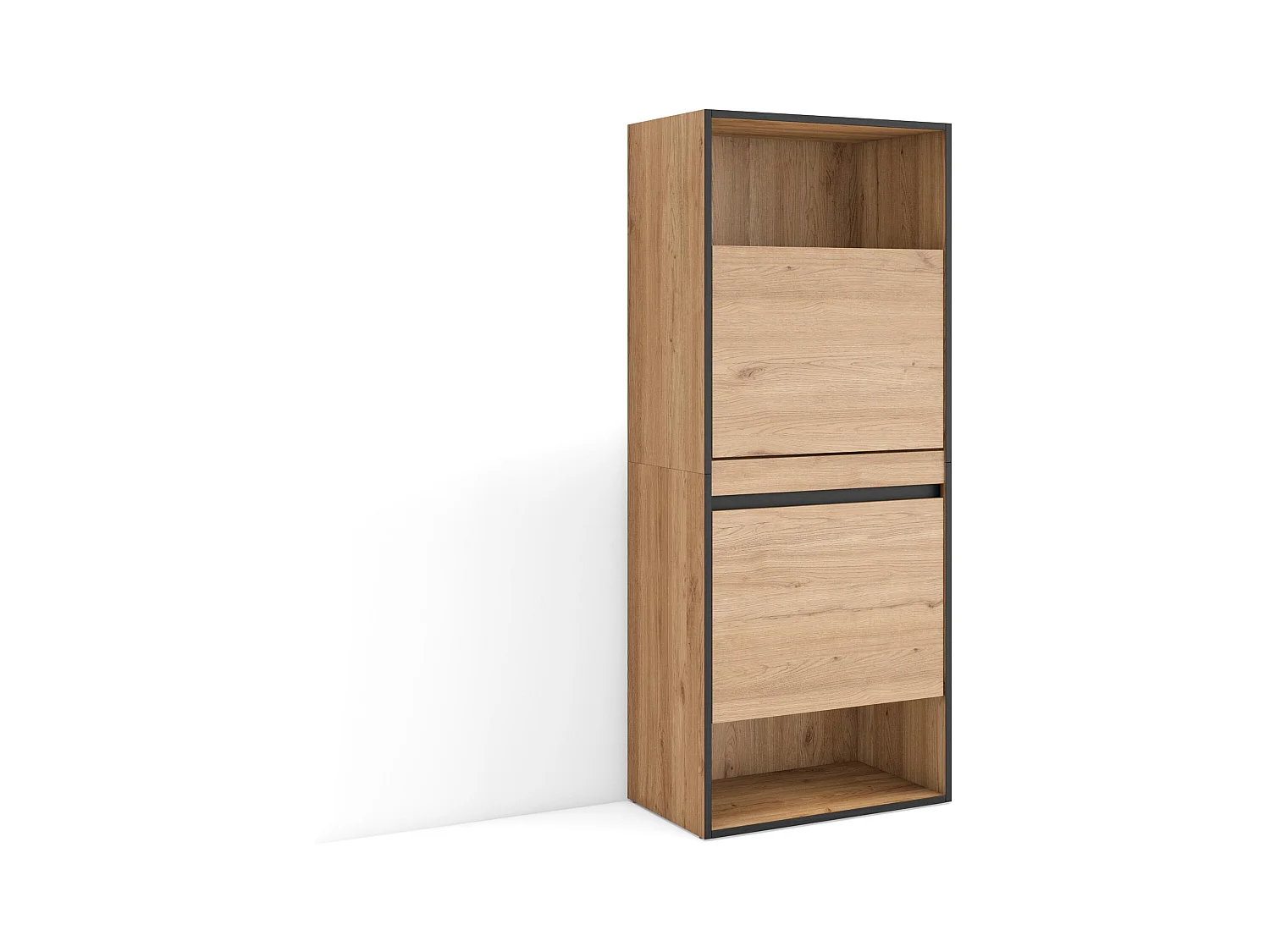 Schoenenkast, 60x35x145cm, Voor slaapkamer, kamer, Schoenenrek, Eiken