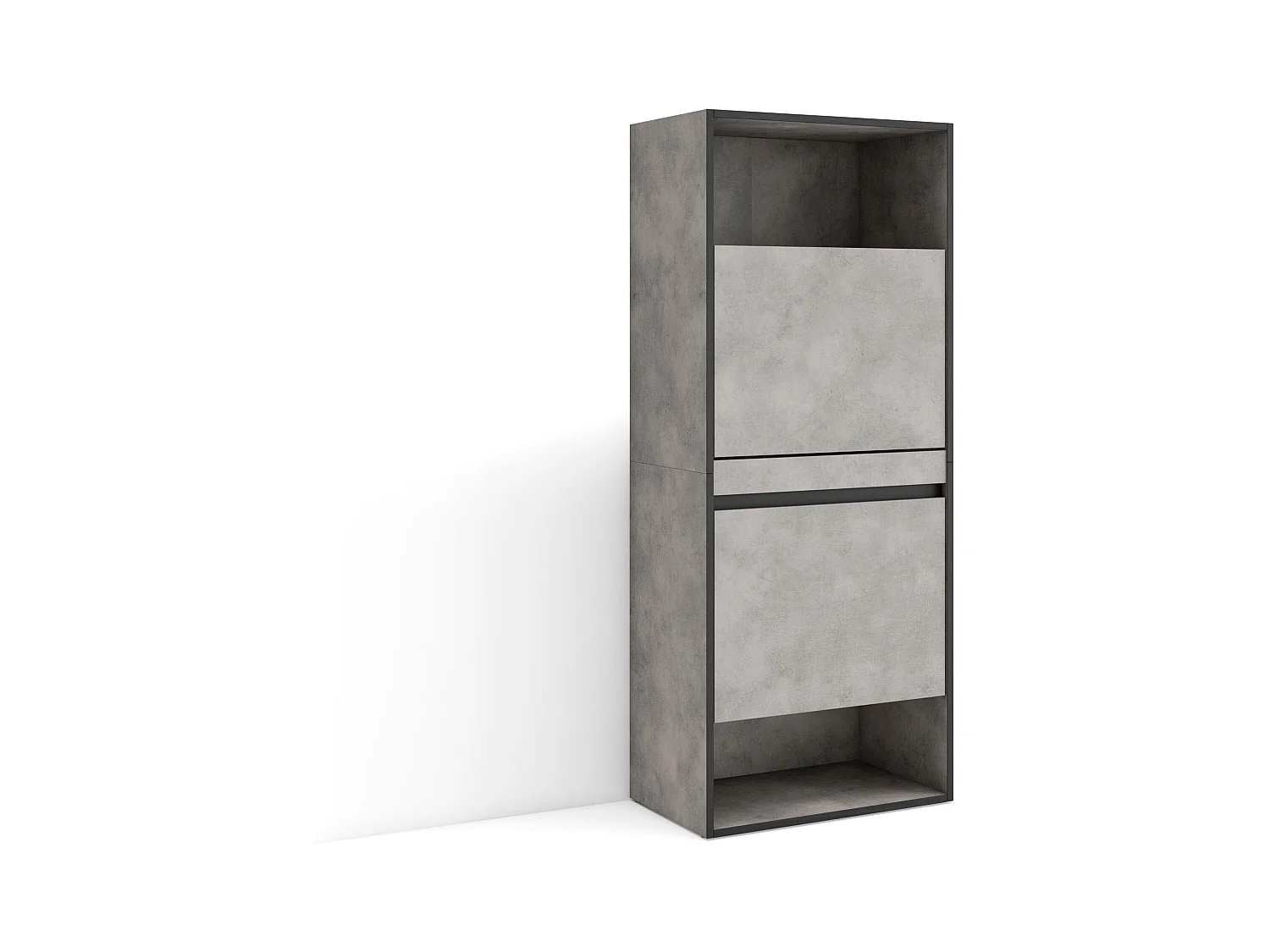 Meuble à Chaussures, 60x35x145 cm, Chambre à coucher, pièce, Armoire  chaussures, Ciment