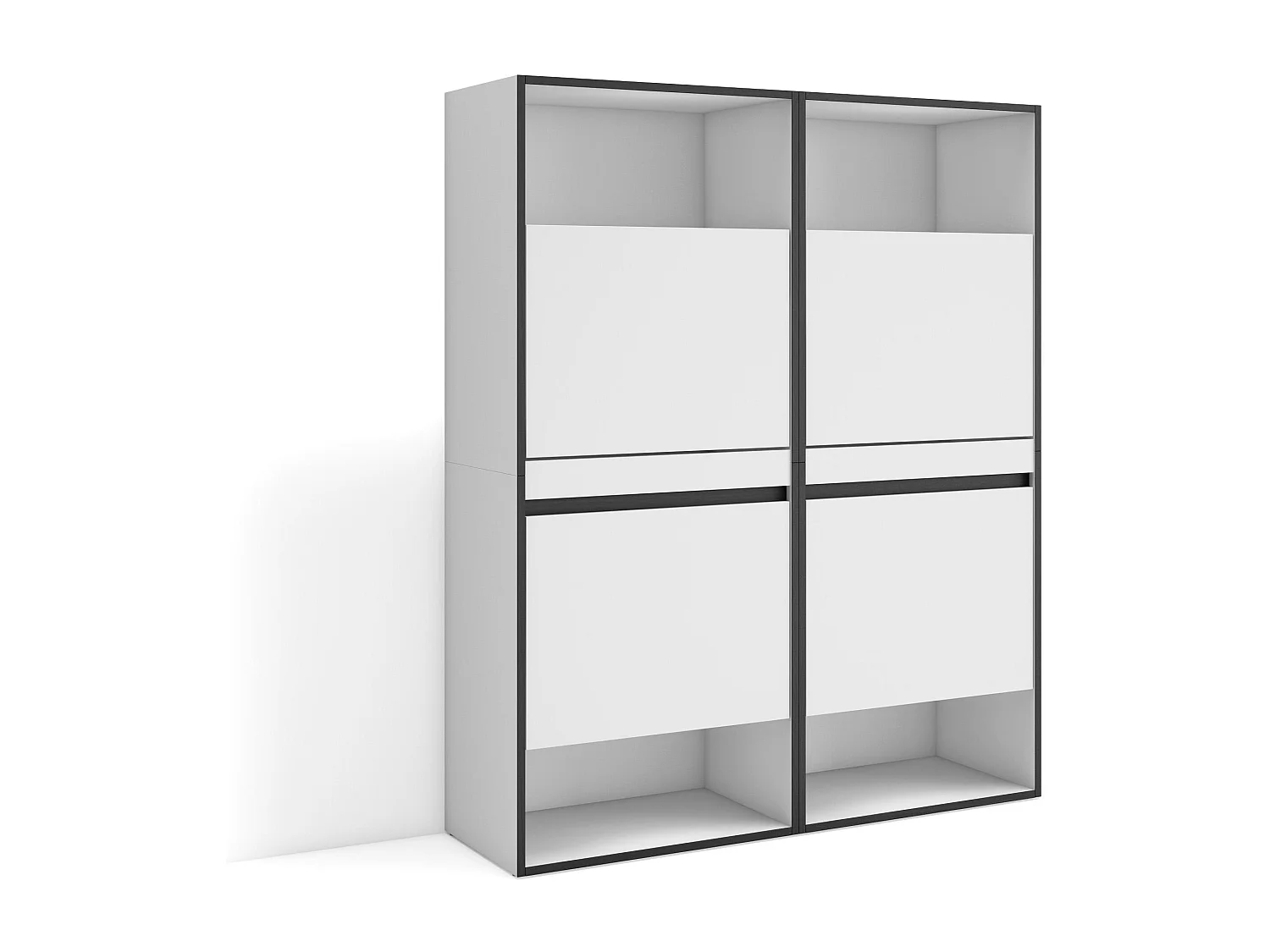 Meuble à Chaussures, 120x35x145 cm, Chambre à coucher, pièce, Armoire  chaussures, Blanc