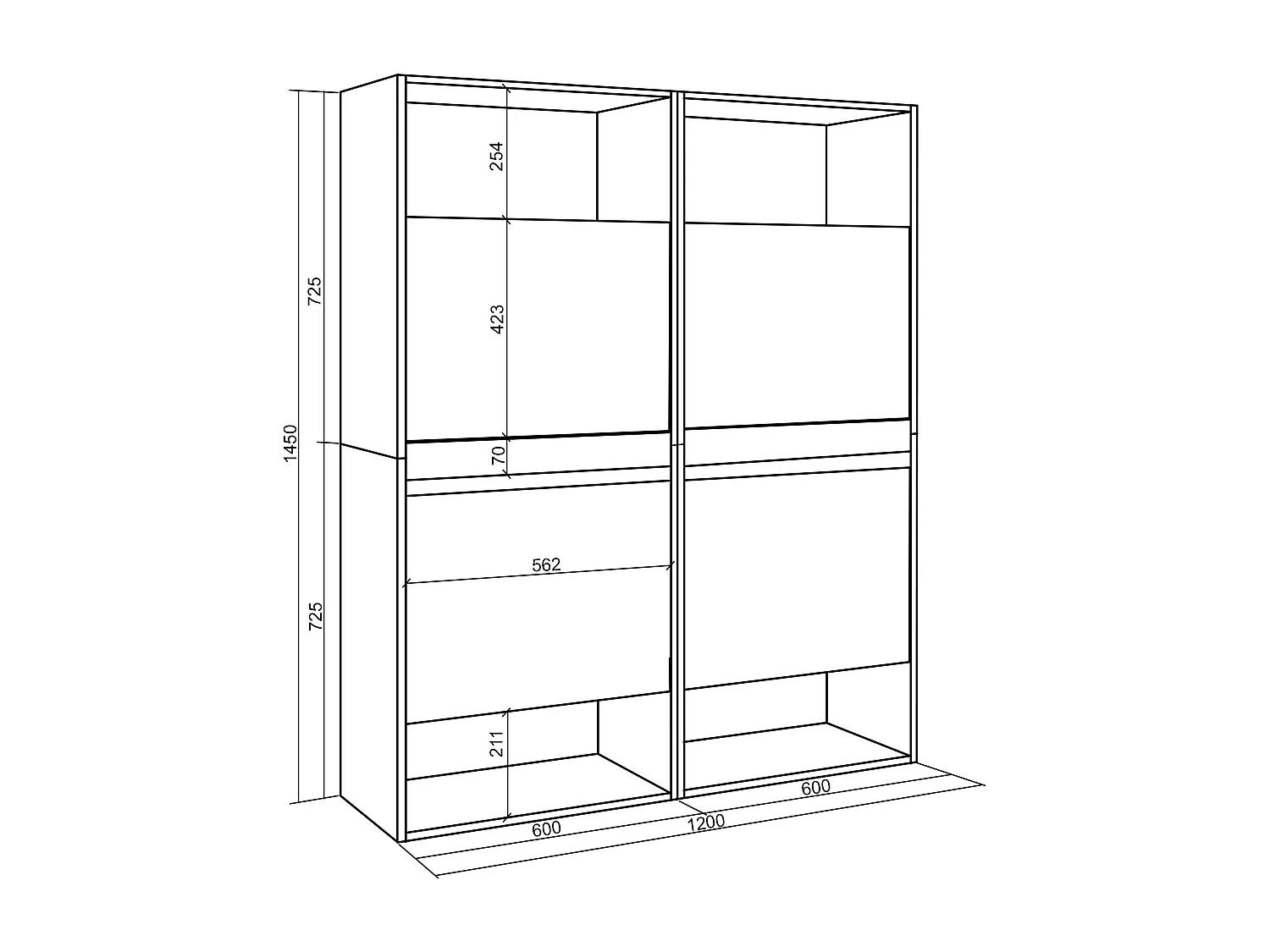 Meuble à Chaussures, 120x35x145 cm, Chambre à coucher, pièce, Armoire  chaussures, Chêne