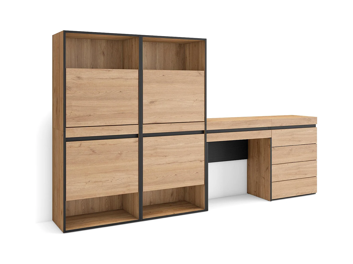 Meuble à Chaussures, 247x35x145 cm, Chambre à coucher, pièce, Commode, Buffet, Coiffeuse, Chêne