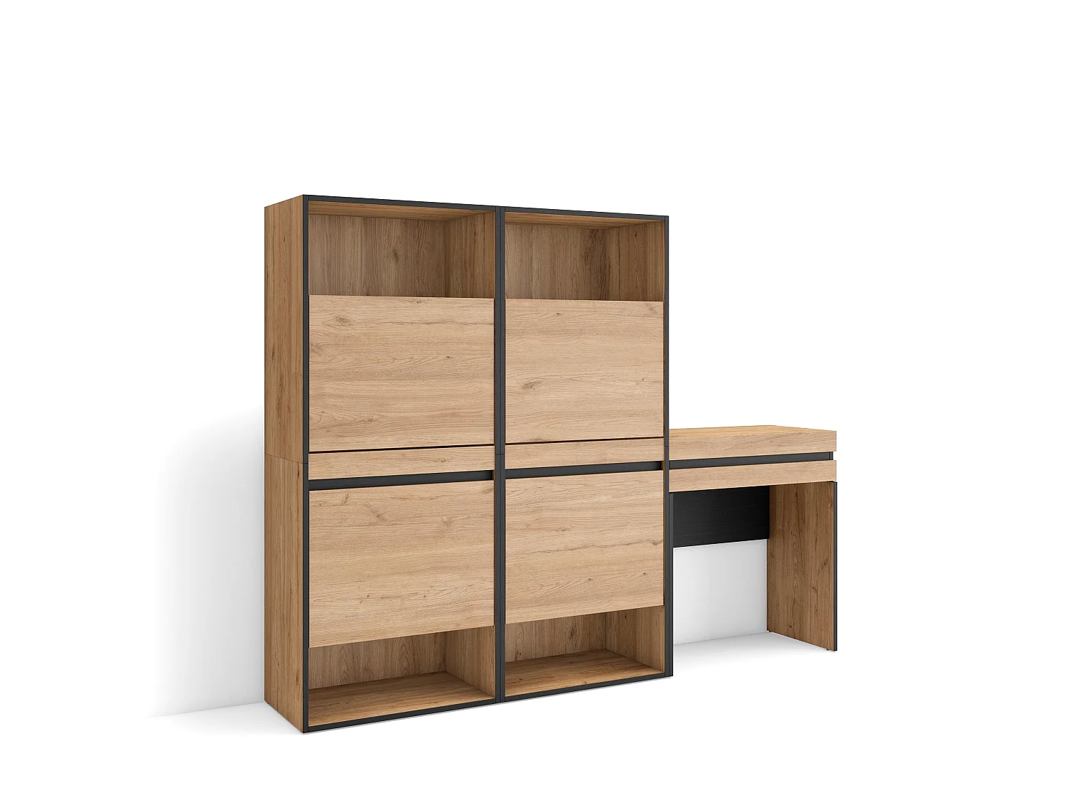 Meuble à Chaussures, 190x35x145cm, Chambre à coucher, pièce, Coiffeuse, Chêne