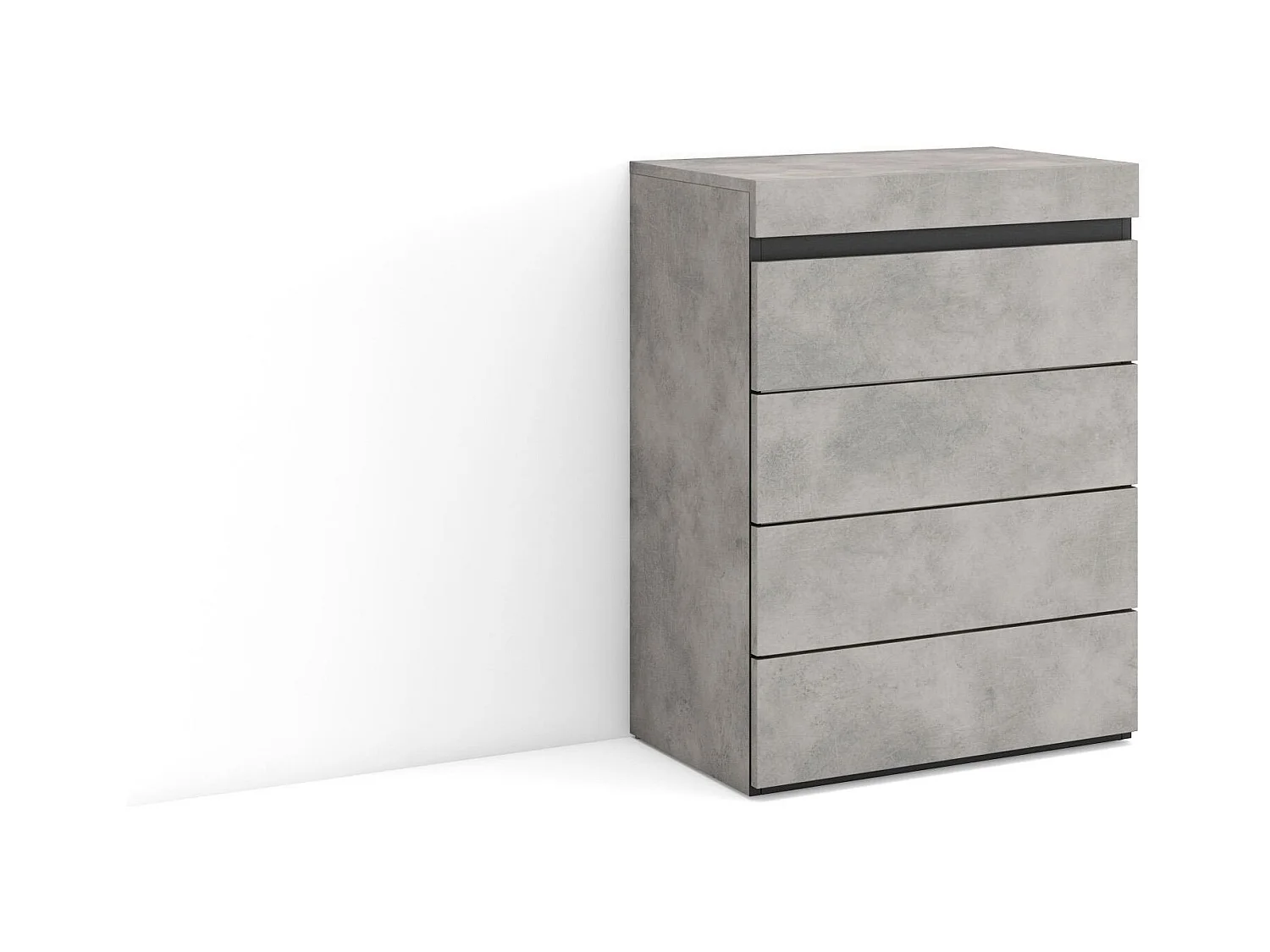 Ladekast, Commode, 35x57x75cm, Voor slaapkamer, kamer, Met opbergruimte, Cement
