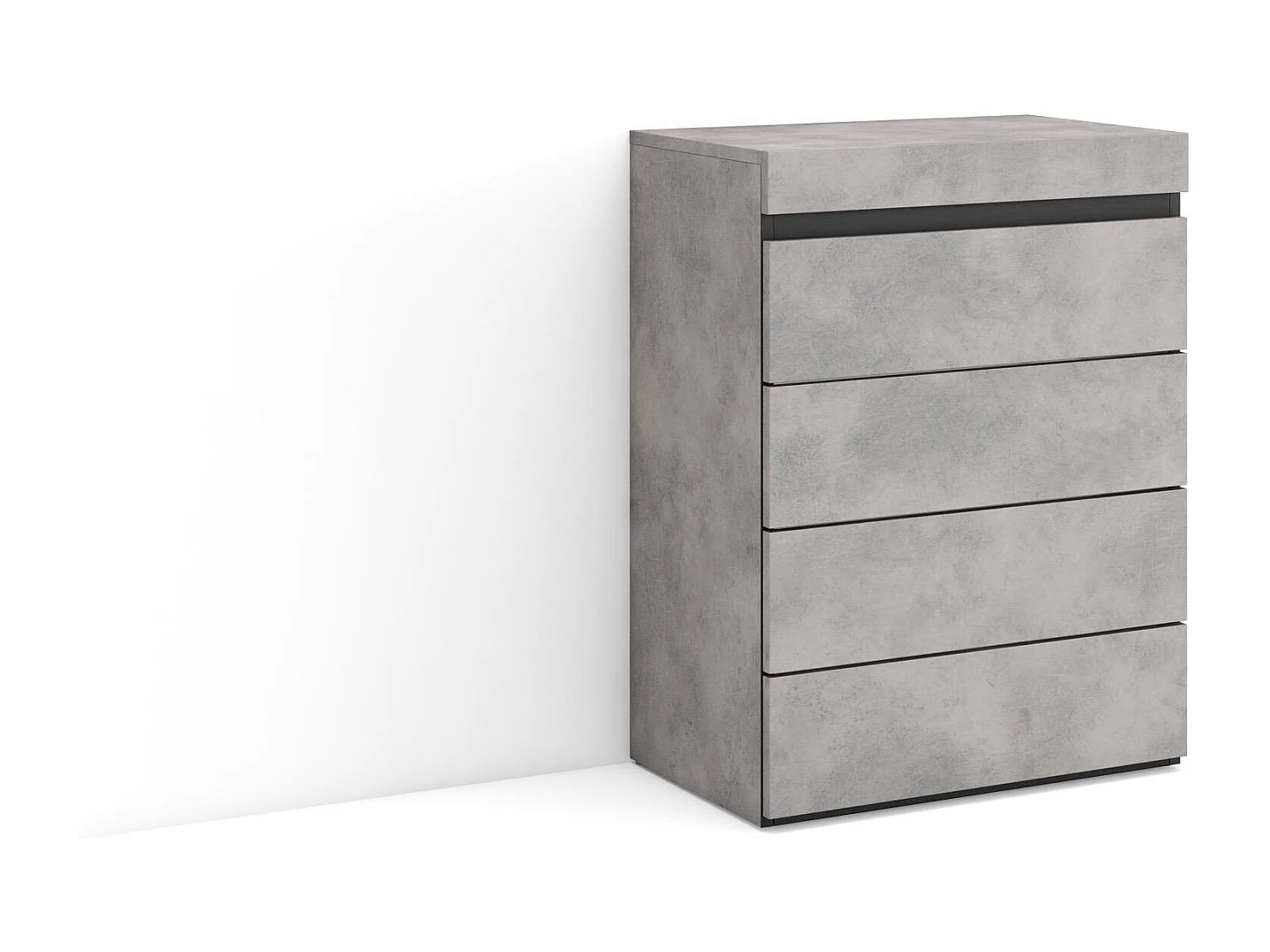 Ladekast, Commode, 35x57x75cm, Voor slaapkamer, kamer, Met opbergruimte, Cement