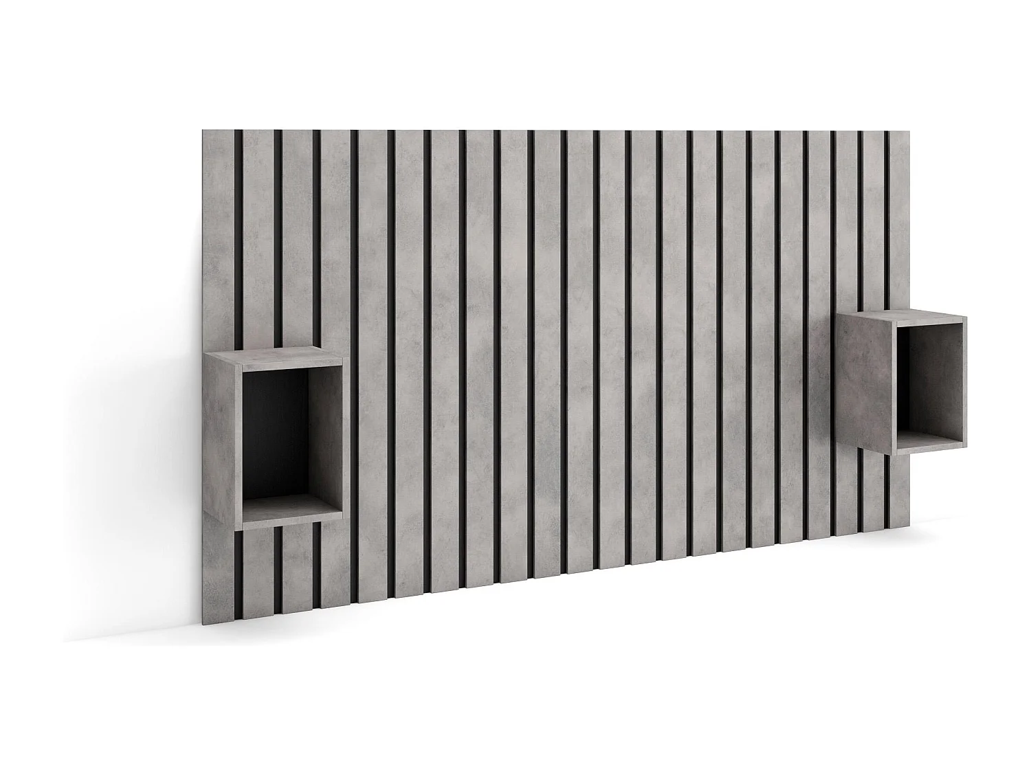 Tête de lit, 196x107x3 cm, Lit de 120,135,140 cm, Panneaux Muraux, Ciment