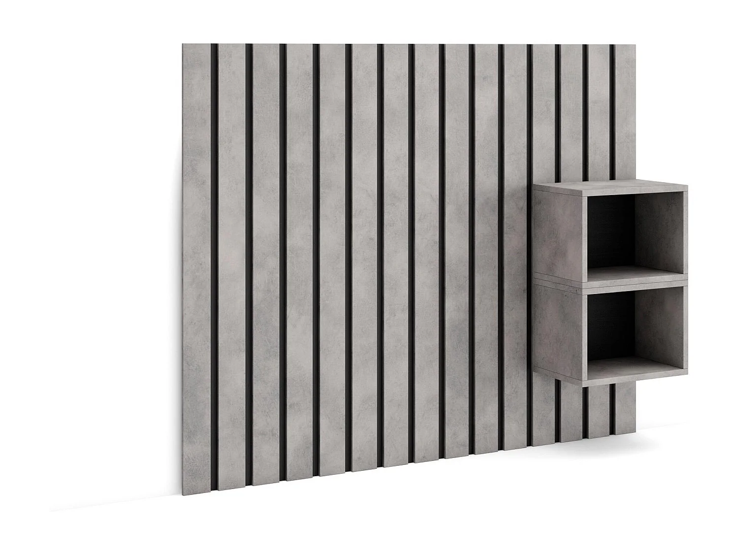 Tête de lit, 133x107x3 cm, Lit de 80,90,110 cm, Panneaux Muraux, Ciment