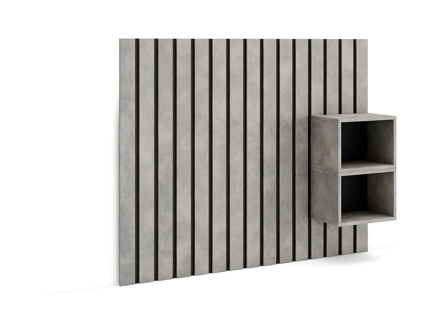 Tête de lit, 133x107x3 cm, Lit de 80,90,110 cm, Panneaux Muraux, Ciment