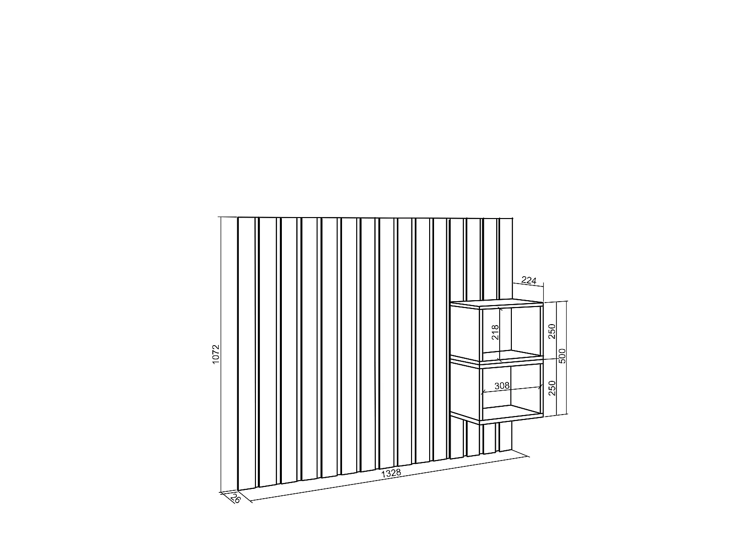 Tête de lit, 133x107x3cm, Lit de 80,90,110cm, Panneaux Muraux, Ciment