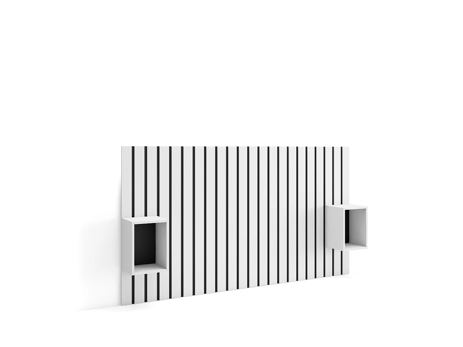 Tête de lit, 196x107x3cm, Lit de 120,135,140cm, Panneaux Muraux, Blanc