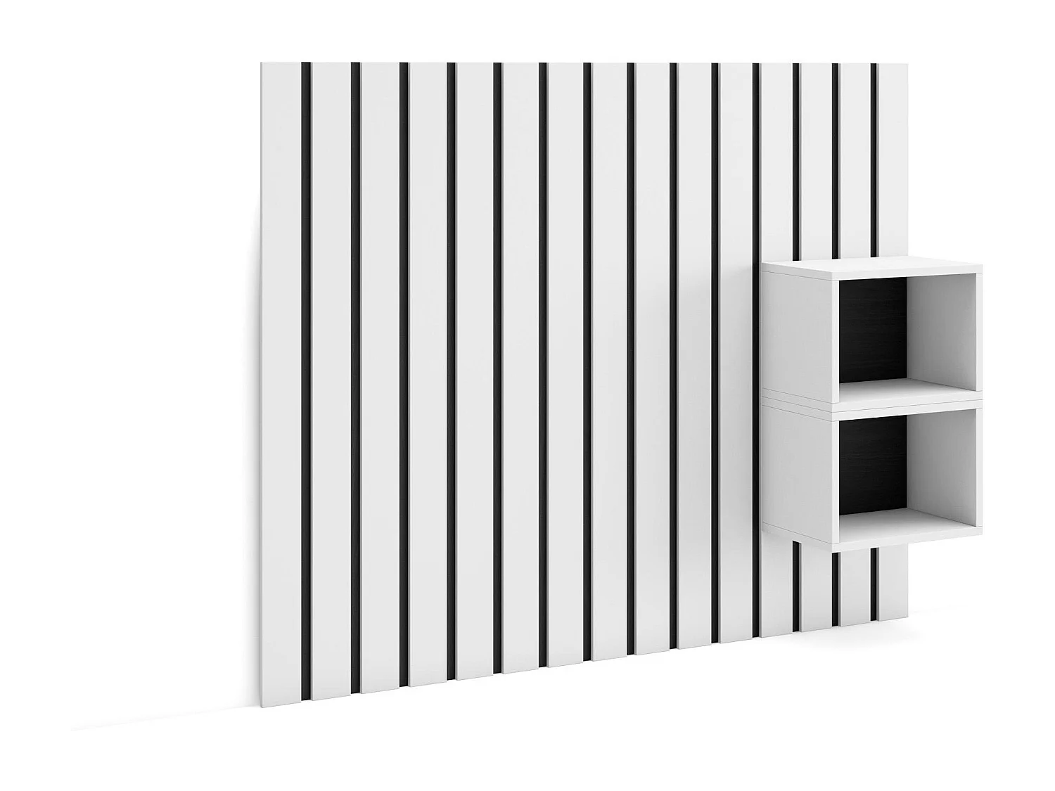 Tête de lit, 133x107x3 cm, Lit de 80,90,110 cm, Panneaux Muraux, Blanc