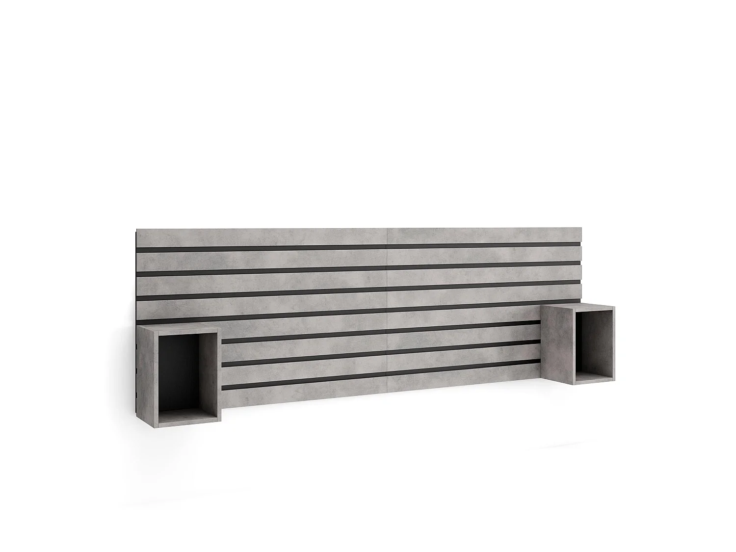 Tête de lit, 214x70x3cm, Lit 120,135,140,150,160cm, Panneaux Muraux, Ciment