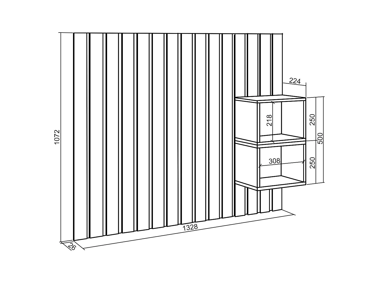 Tête de lit, 133x107x3 cm, Lit de 80,90,110 cm, Panneaux Muraux, Chêne