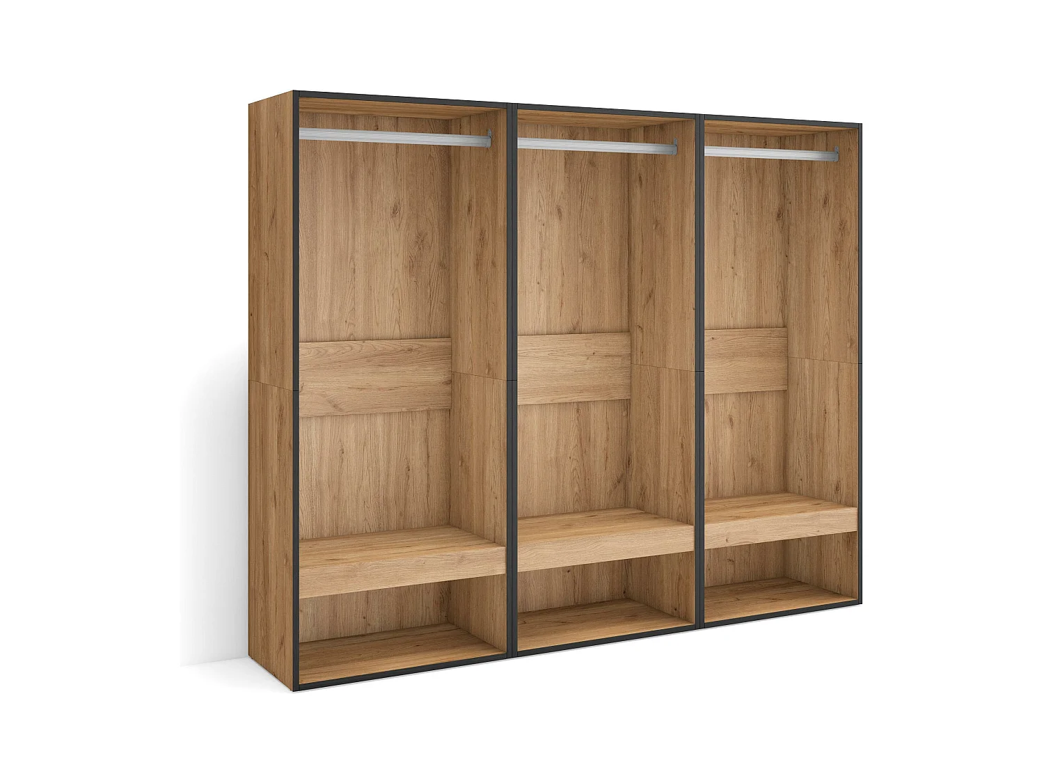 Armoire Vestiaire ouvert, 180x35x145 cm, Chambre à coucher, pièce, Vêtement, Dressing, Chêne