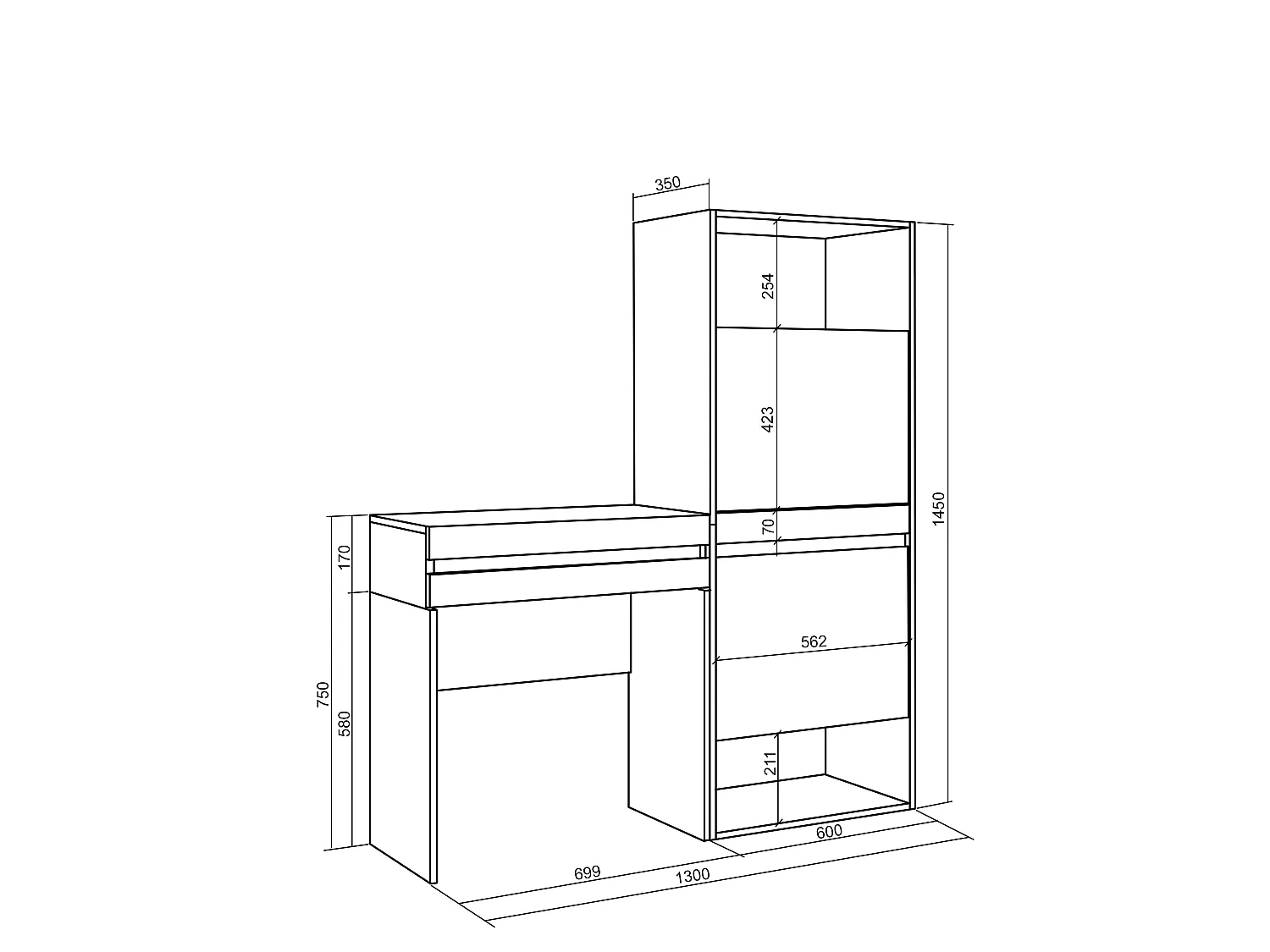 Table console d'entrée, 130x35x145cm, avec tiroir, Meuble à Chaussures, Blanc
