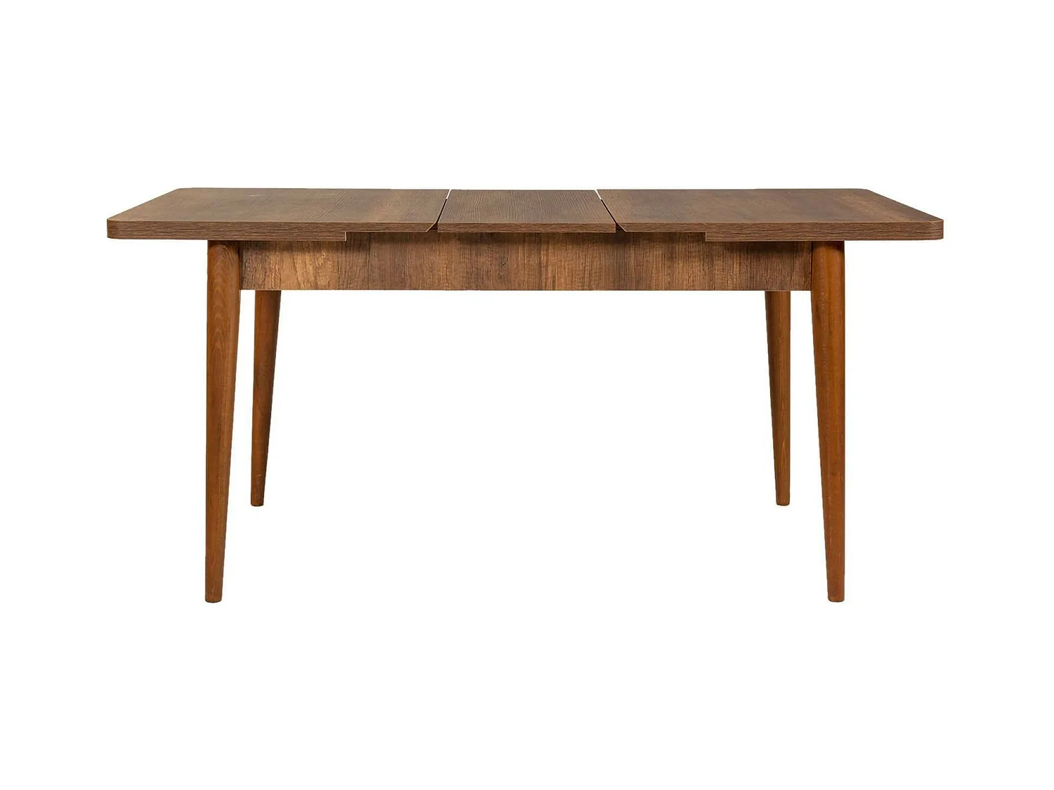 Table à rallonge Atsula, Table console avec rallonges, Table à manger polyvalente, Etagère de cuisine extensible, 130x80h77 cm, Noyer