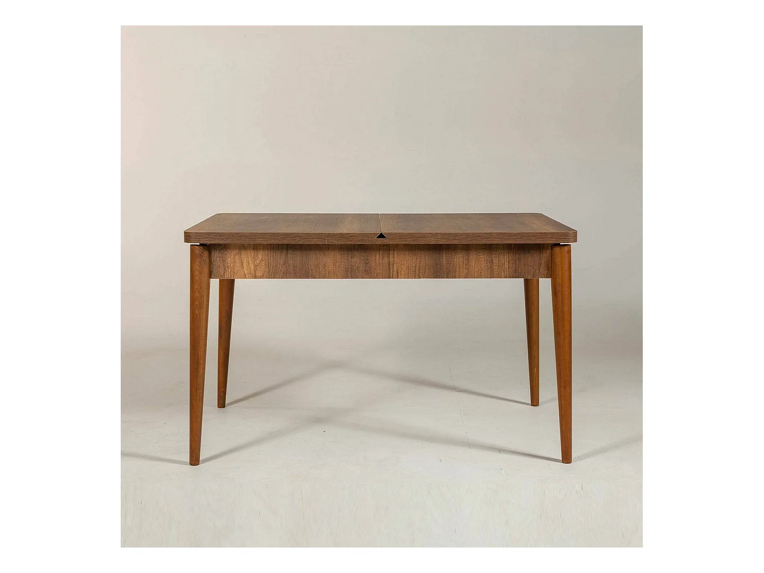 Table à rallonge Atsula, Table console avec rallonges, Table à manger polyvalente, Etagère de cuisine extensible, 130x80h77 cm, Noyer