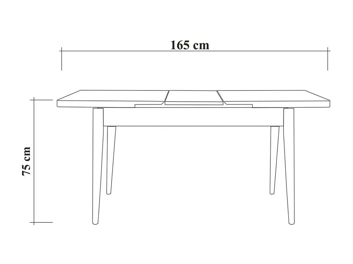 Ausziehbarer Tisch Dgabriel, Küchenkonsole, Esstisch mit Verlängerung, Ausziehbares Küchenregal, 130x80h77 cm, Nussbaum
