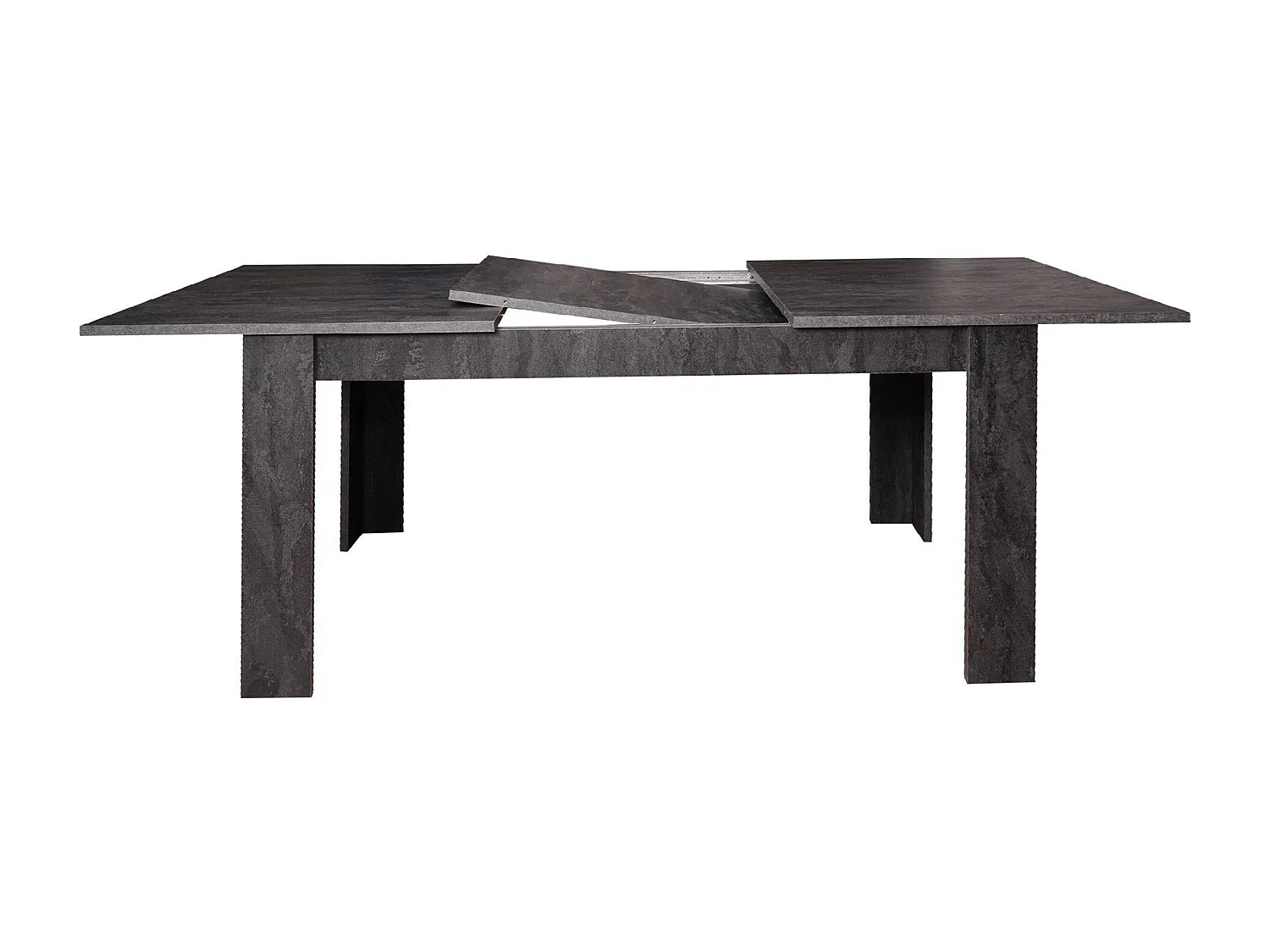 Mesa extensível Albatera, Consola extensível, Mesa de jantar extensível, Consola de cozinha extensível, 160/220x88h75 cm, Cinzento