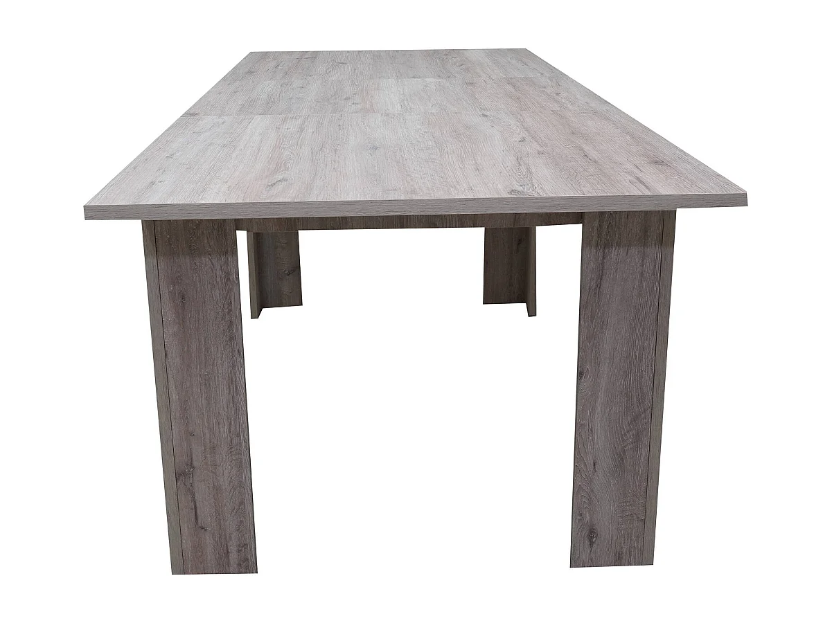 Table à rallonge Albatera, Console extensible, Table à manger extensible, Console de cuisine extensible, 160/220x88h75 cm, Chêne