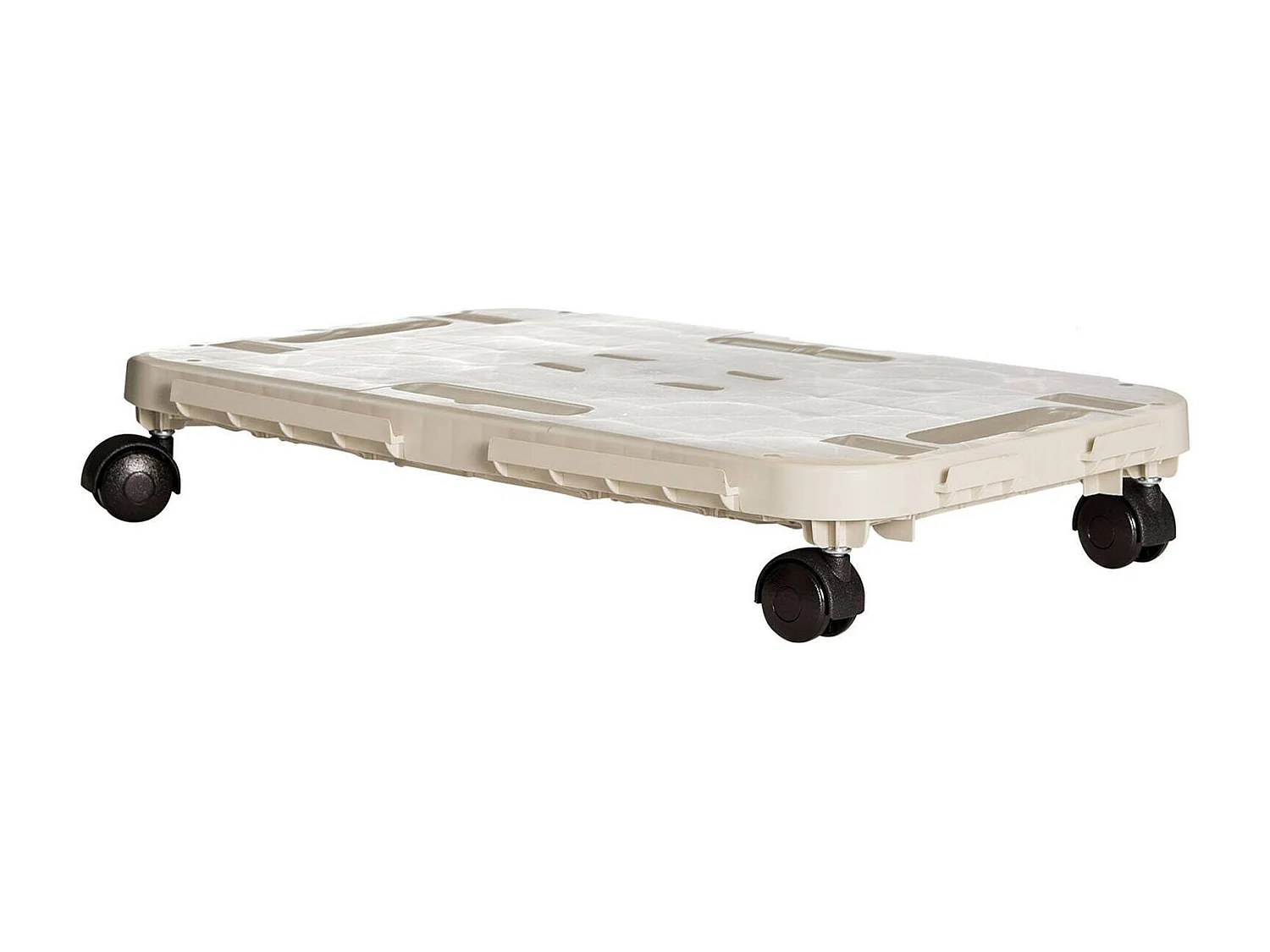 Dbolchin Plataforma con Ruedas, Carro Multiusos, Plataforma Móvil para Objetos, 100% Made in Italy, 48x29h8 cm, Beige