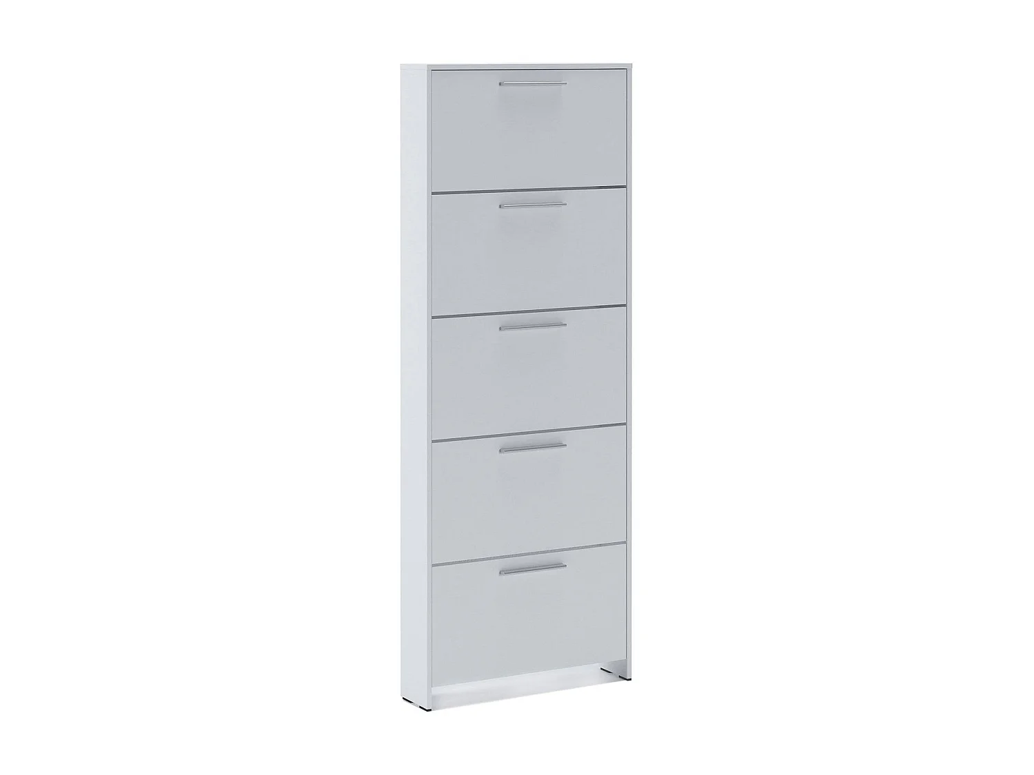 Zapatero Dzuze, Zapatero, Armario de entrada multiusos, Zapatero, 69x17h187 cm, Blanco