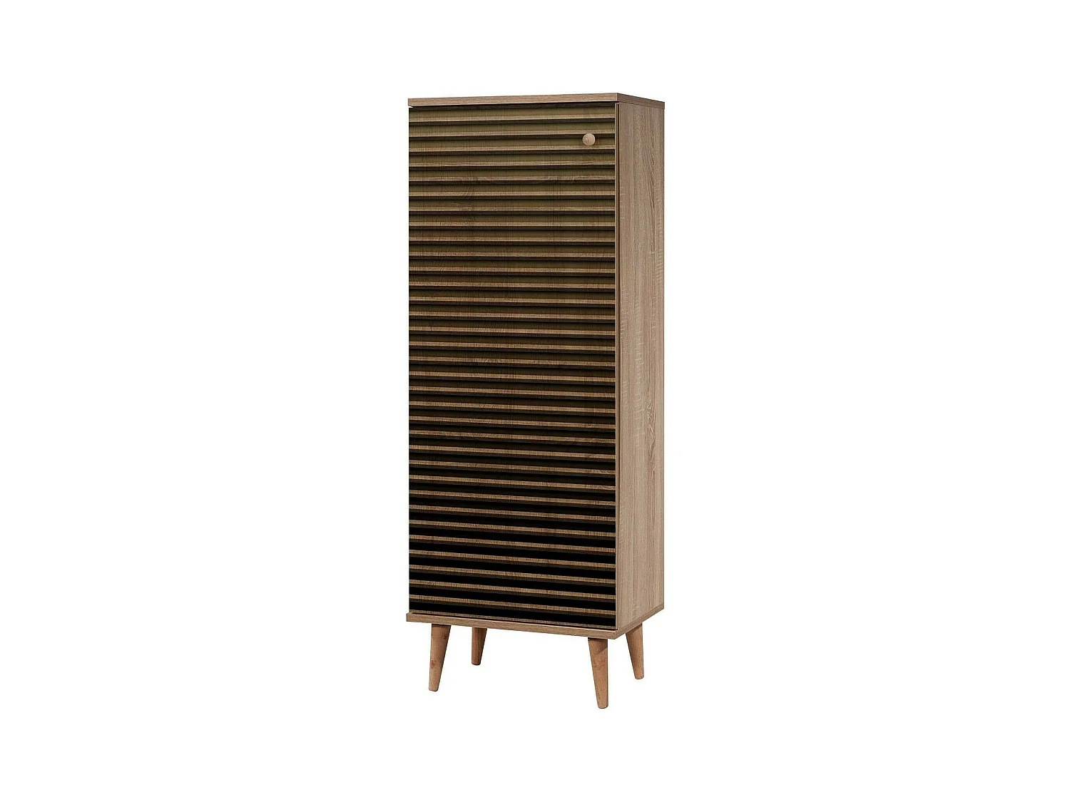 Meuble à chaussures Cebalrai, Meuble à chaussures, Armoire d'entrée polyvalente, Rangement pour chaussures, 50x38h135 cm, Chêne