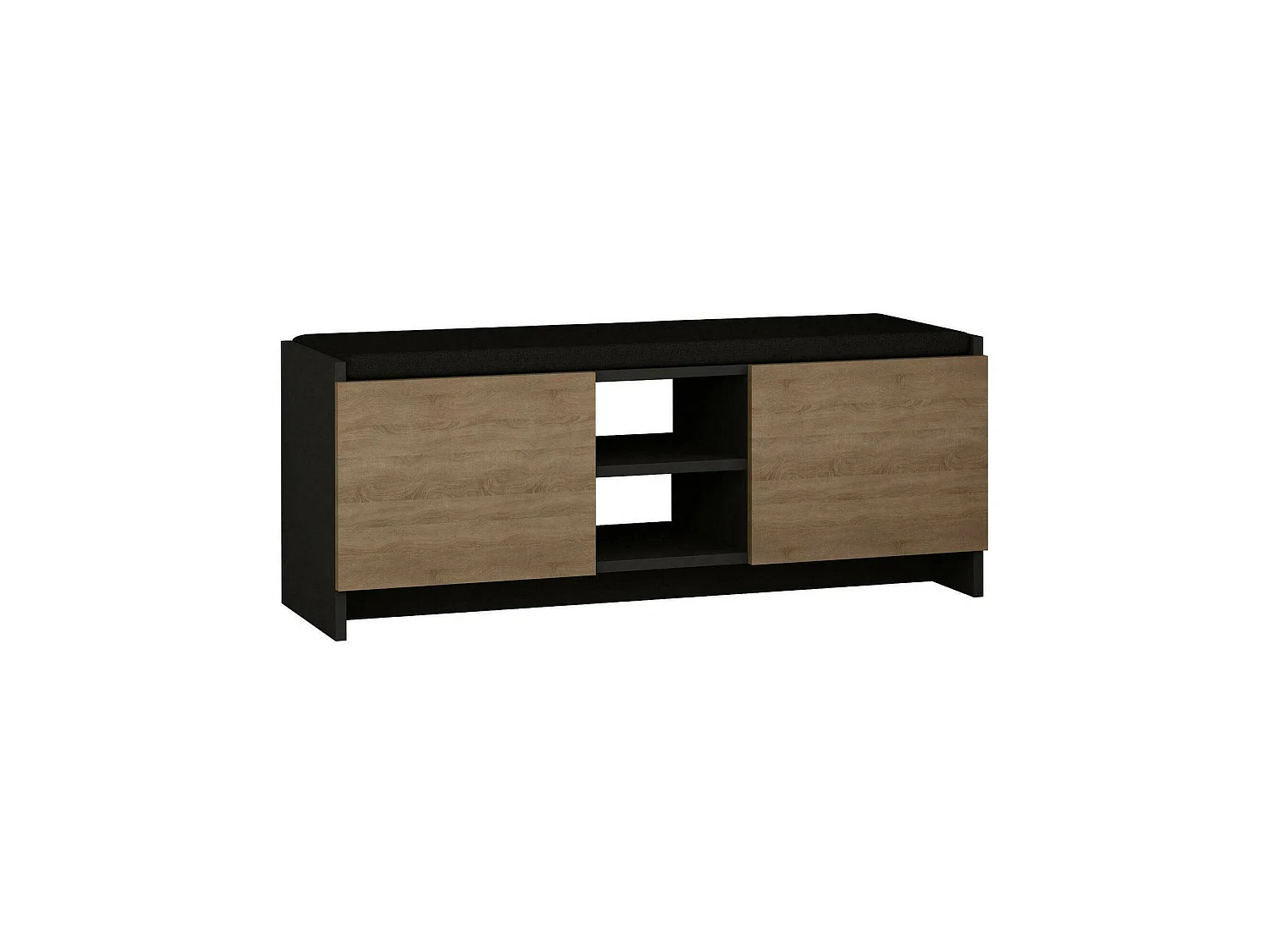 Scarpiera Axar, un Ripiano, 37x110x43h cm Nero Antracite, Mobile Portascarpe