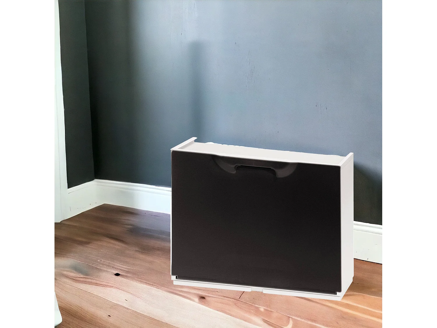 Dmora Schuhständer mit 1 aromatisierter Tür in Polypropylen, Innen oder äußeren modularen Kabinett, 100% Made in Italy, 51x18h40 cm, braune Farbe