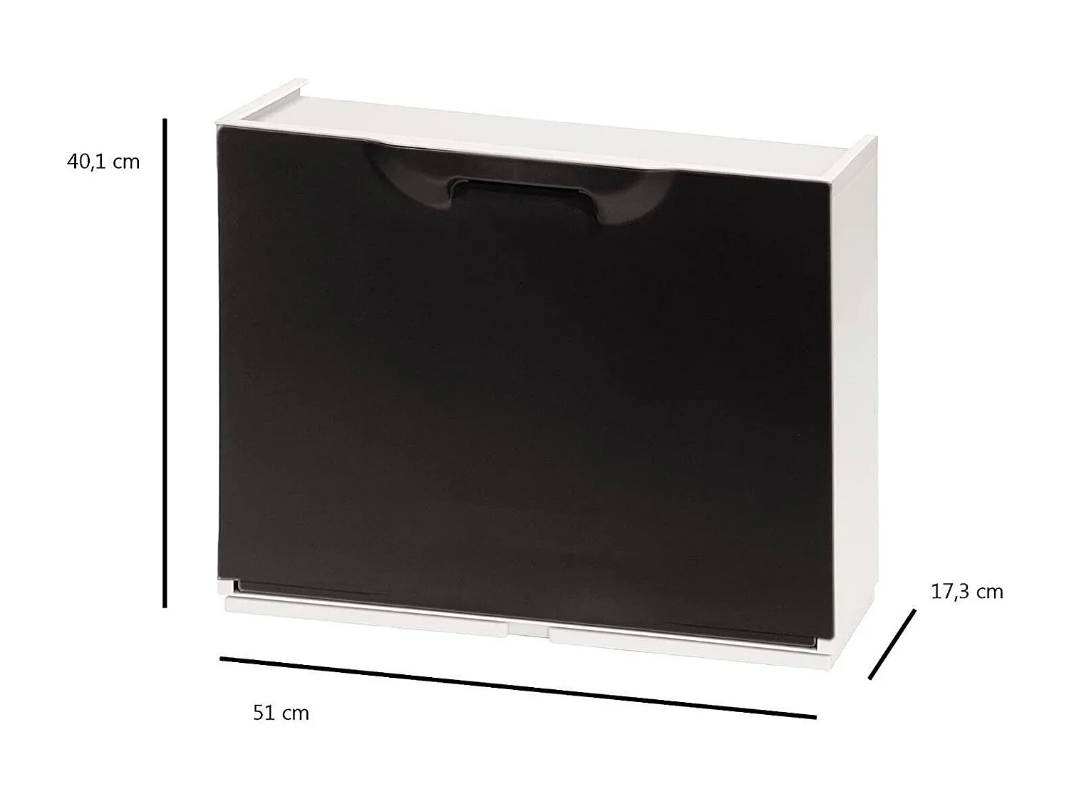 Dmora Schuhständer mit 1 aromatisierter Tür in Polypropylen, Innen oder äußeren modularen Kabinett, 100% Made in Italy, 51x18h40 cm, braune Farbe