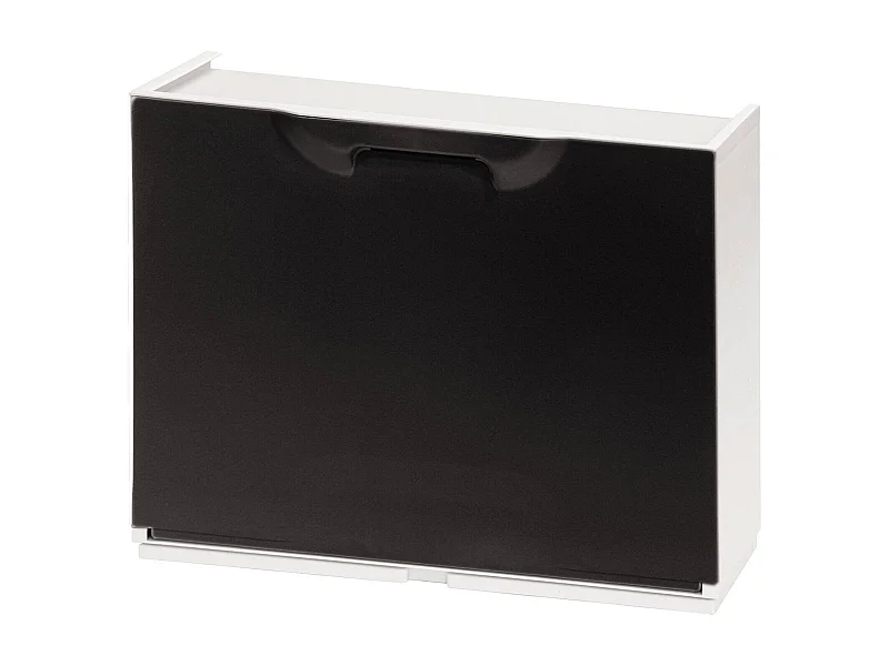 Damatucc Zapatero, Zapatero que ahorra espacio, Zapatero de entrada, Zapatero de 1 puerta, 100% Made in Italy, 51x17h40 cm, Negro