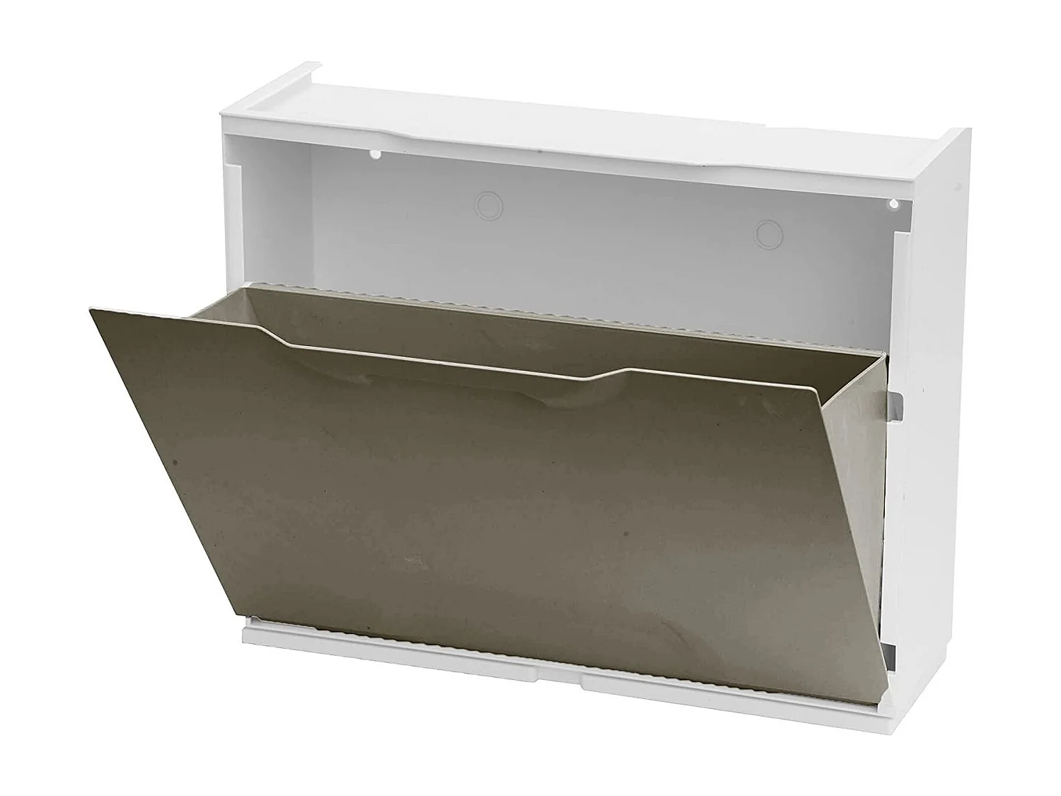 Damatucc Schoenenrek, Ruimtebesparend Schoenenrek, Entree Schoenenrek, 1-Sle Schoenenkast, 100% Made in Italy, 51x17h40 cm, Tortora