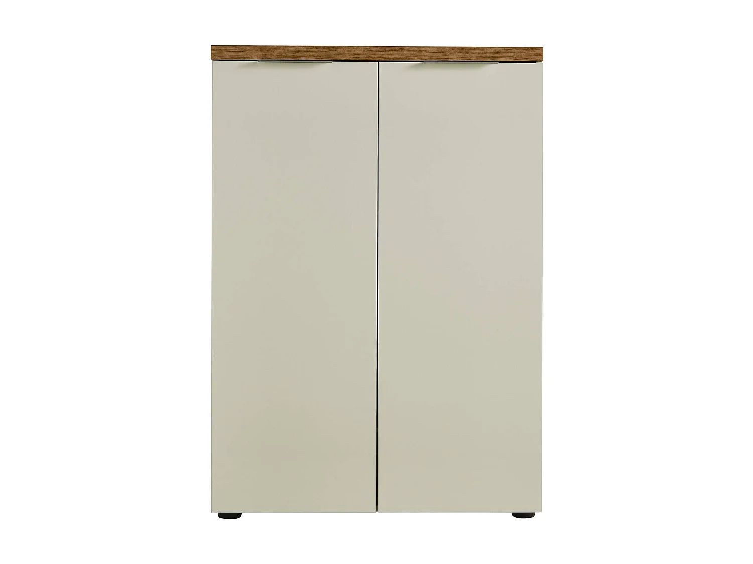 Dmora - Scarpiera Dublino, 80x34h115 cm, Bianco lucido e Rovere