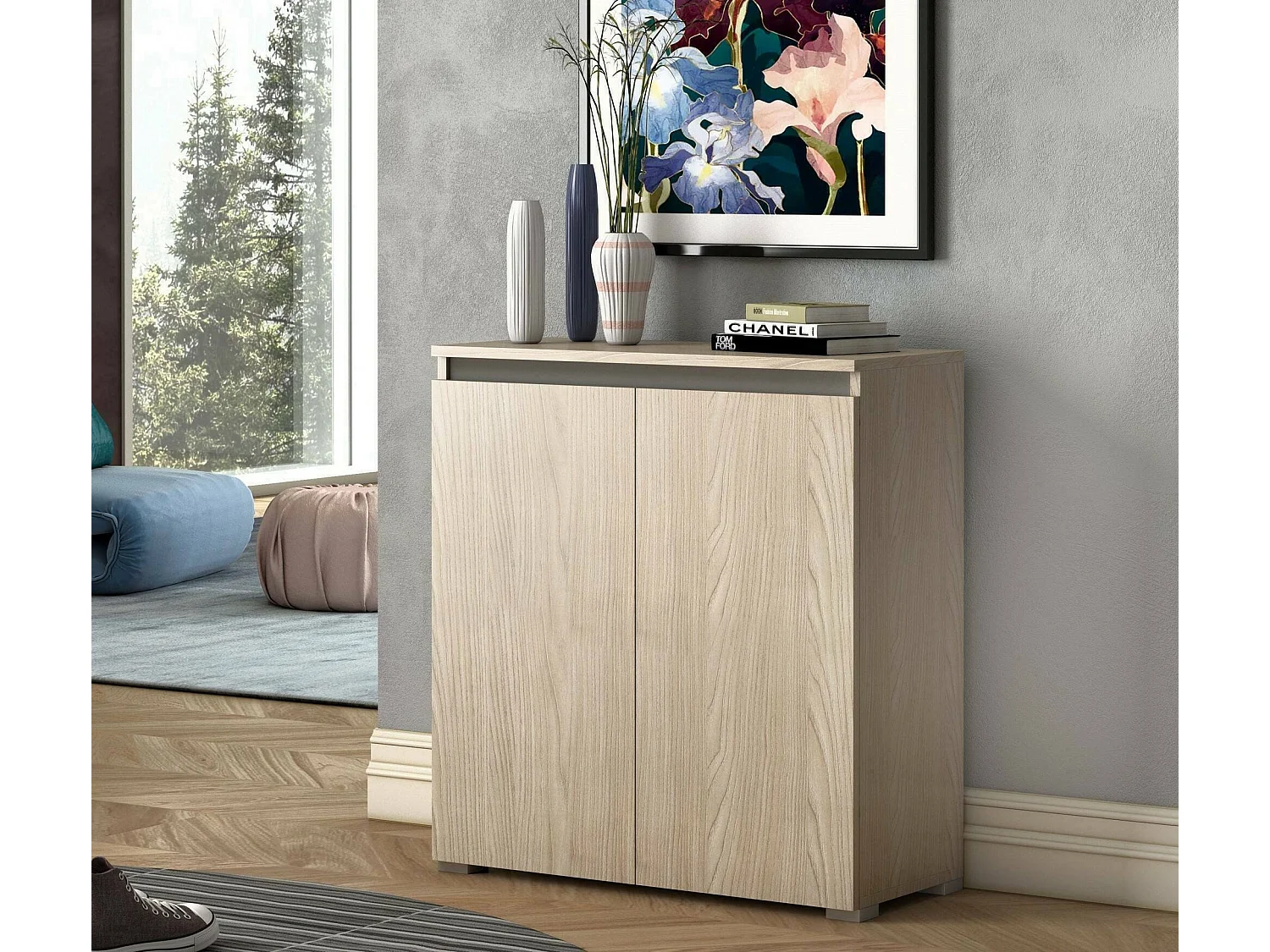 Dmora - Scarpiera Astrina, 80x37h102 cm, Olmo