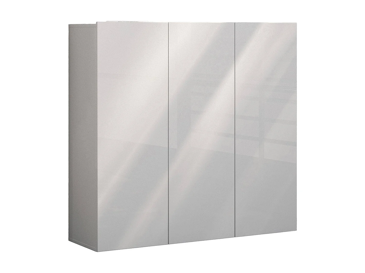 Sapateira Ddickman, Sapateira, Armário de entrada multiuso, Armário de calçado, Made in Italy, 120x34h115 cm, Branco brilhante