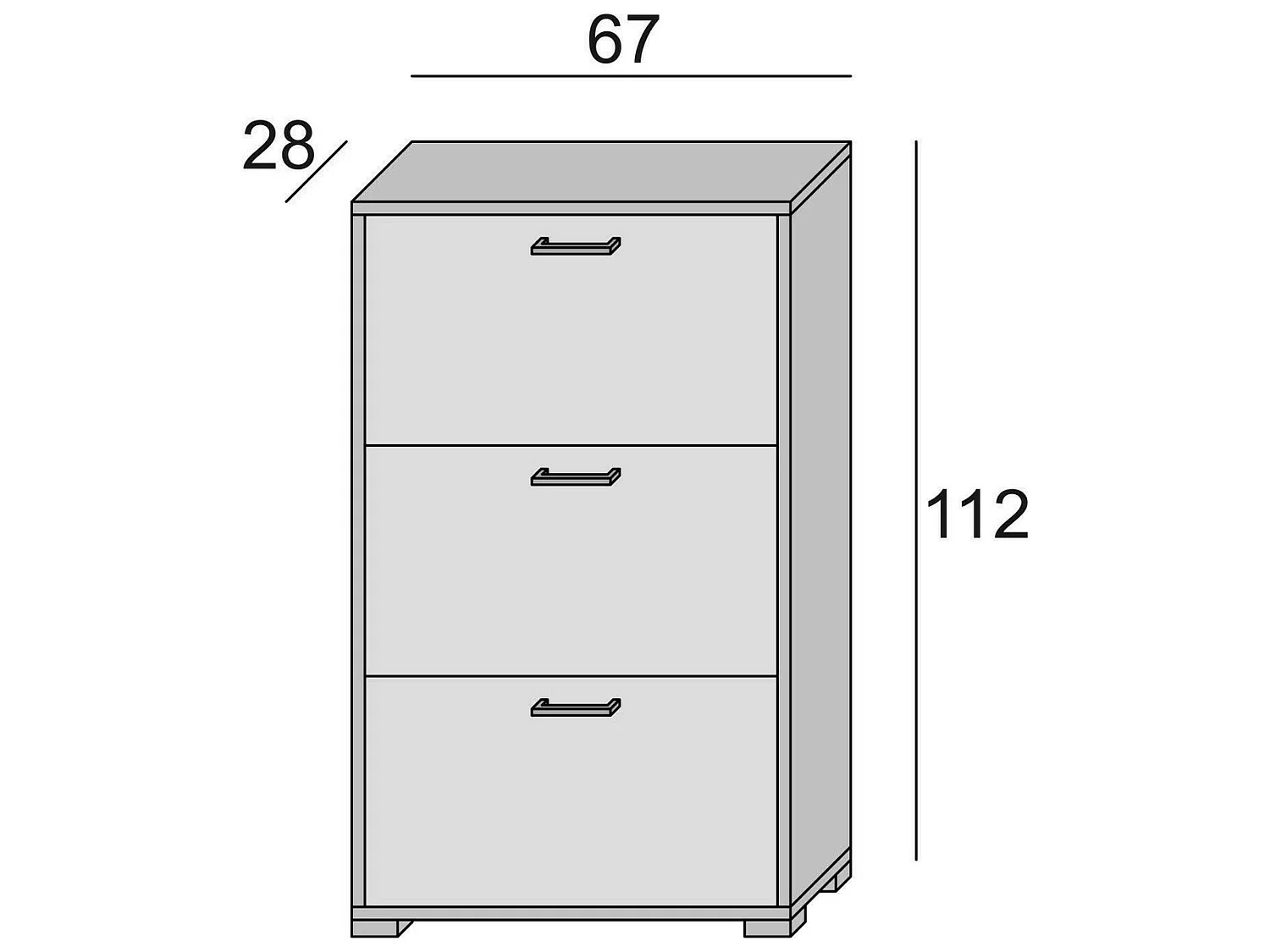 Sapateira Peonia, Móvel de entrada multiuso com 3 portas sanfonadas, Sapateira de dupla profundidade, 100% Fabricado na Itália, 67x28h112 cm, Cimento e Azul Claro