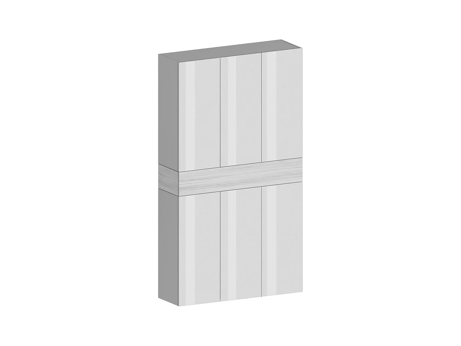 Schuhregal Dcancellier, platzsparendes schuhregal mit 7 türen, multifunktionale eingangsgarderobe, 114 x 38 x 200 cm, weiÃŸer lärcheneffekt