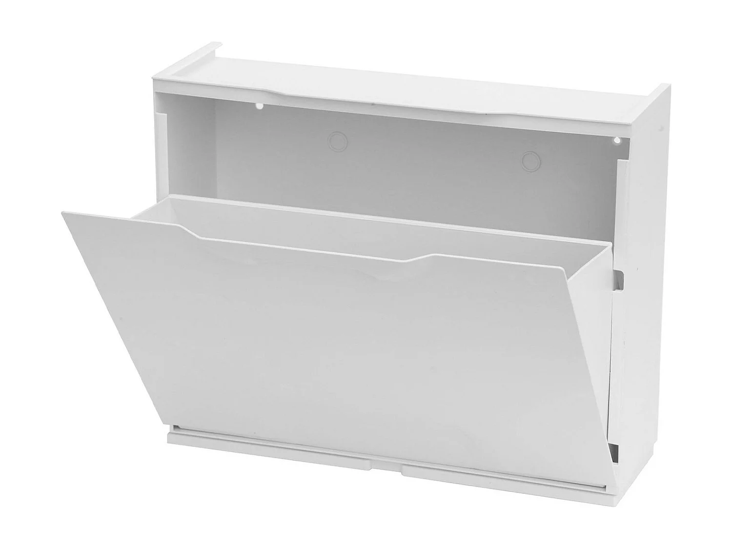 Dmora - Scarpiera Avon, 51x17h40 cm, Bianco