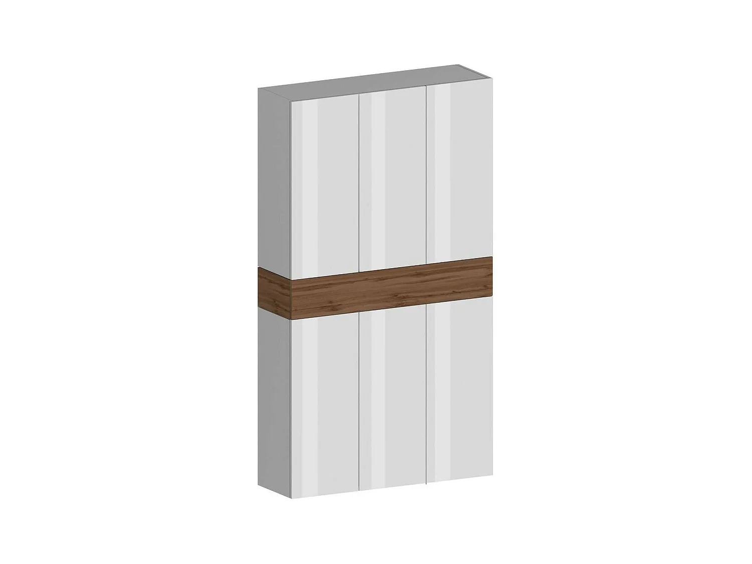 Zapatero Dcancellier, zapatero que ahorra espacio con 7 puertas, armario de entrada multifuncional, 114x38h200 cm, blanco y roble