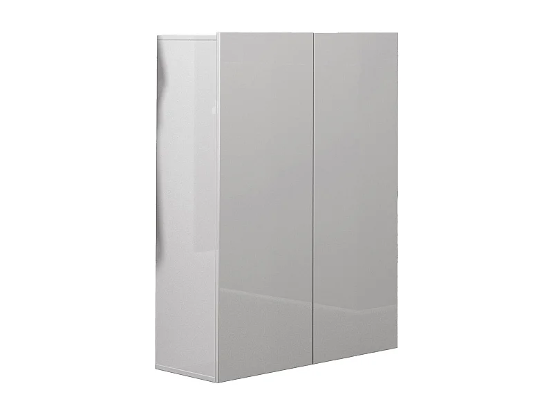 Meuble à chaussures Witbank, Meuble à chaussures, Armoire d'entrée polyvalente, Rangement pour chaussures, Made in Italy, 80x34h115 cm, Blanc brillant