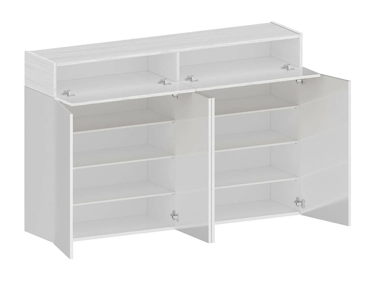 Schuhregal Dcandrev, platzsparendes schuhregal mit 6 türen, multifunktionale eingangsgarderobe, 154 x 38 x 100 cm, weiÃŸer lärcheneffekt