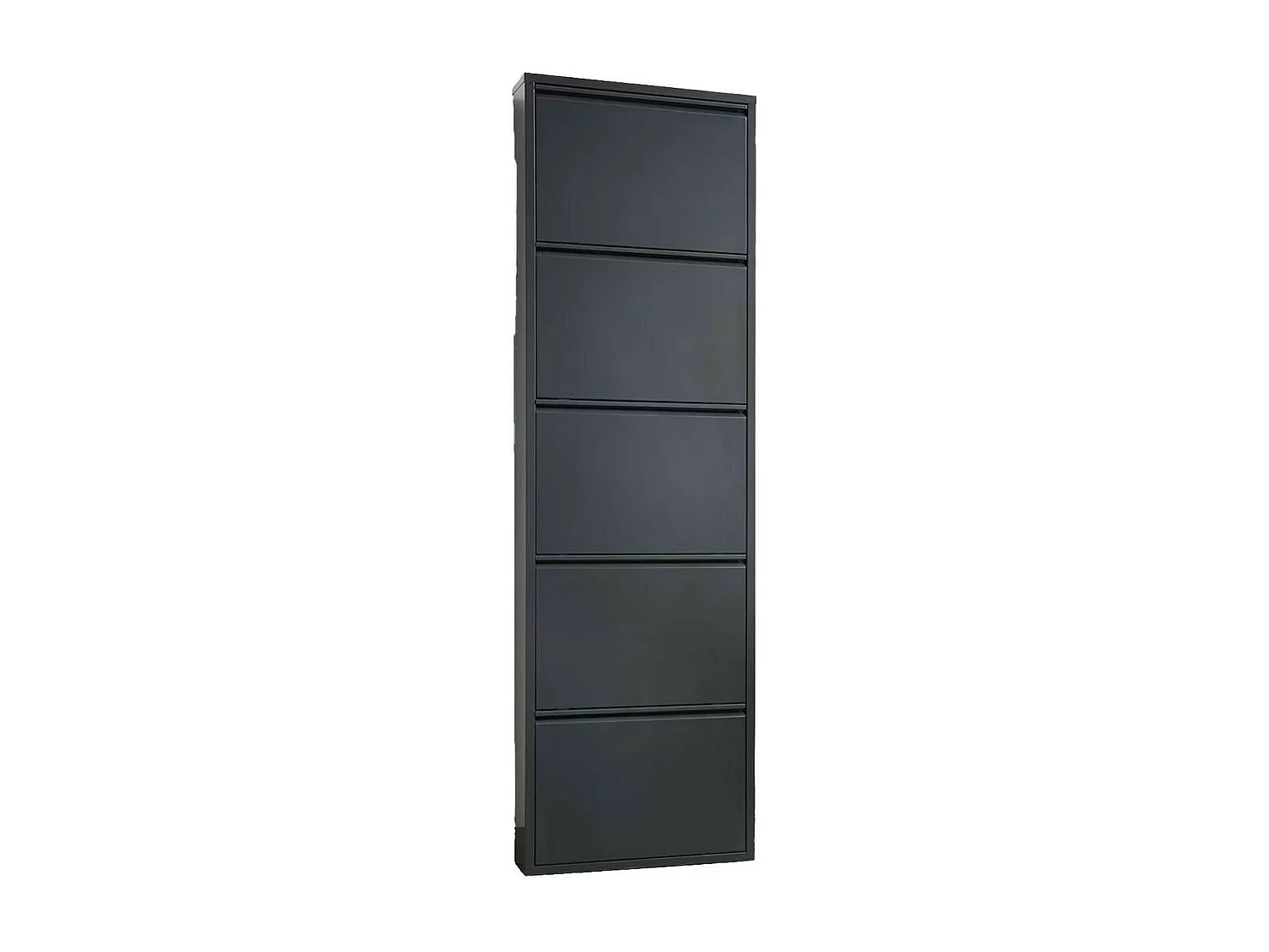 Scarpiera Afrend, 10 Paia, 15x50x172h cm Nero, Mobile Portascarpe
