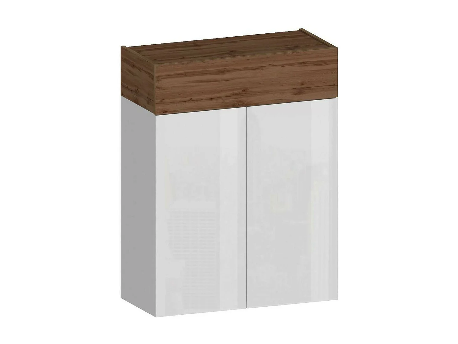 Étagère à chaussures Oliviero, étagère à chaussures peu encombrante à 3 portes, armoire d'entrée multifonctionnelle, 76x38h100 cm, blanc et chêne