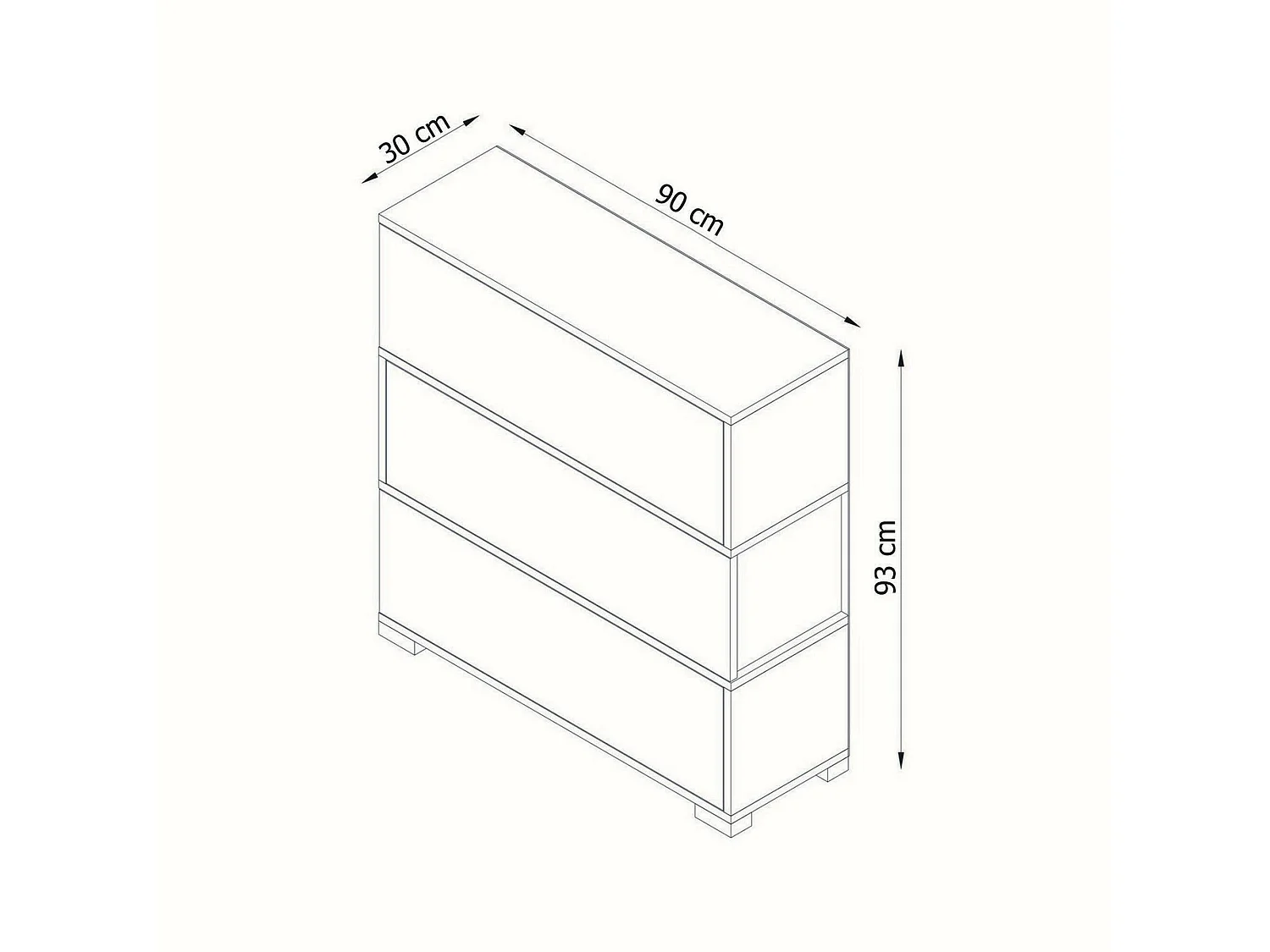 Meuble à chaussures Baten, Meuble à chaussures, Armoire d'entrée polyvalente, Rangement pour chaussures, 90x30h93 cm, Blanc et Noyer