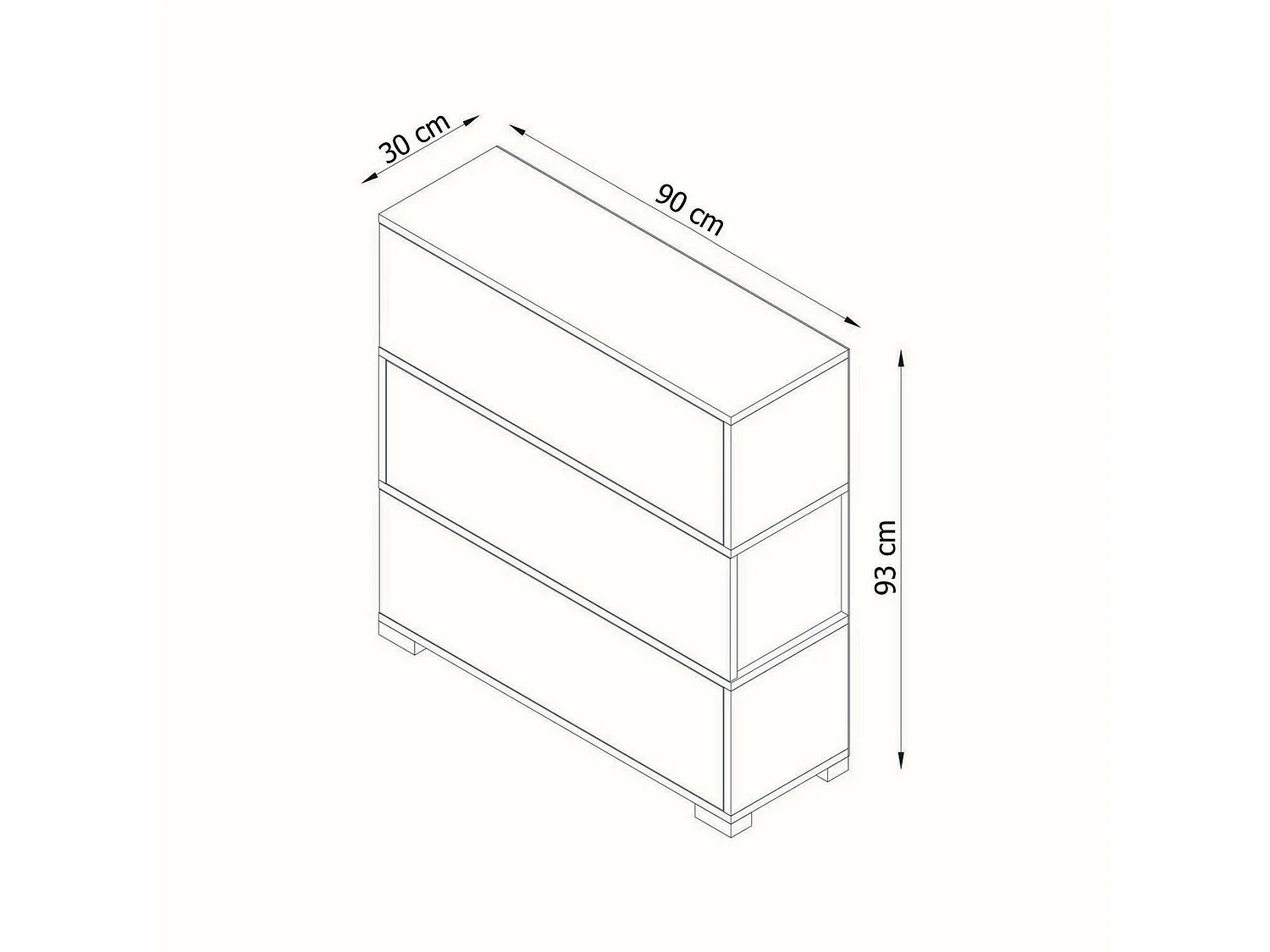 Scarpiera Astrubale, 18 Paia, 30x90x93h cm Bianco, Mobile Portascarpe