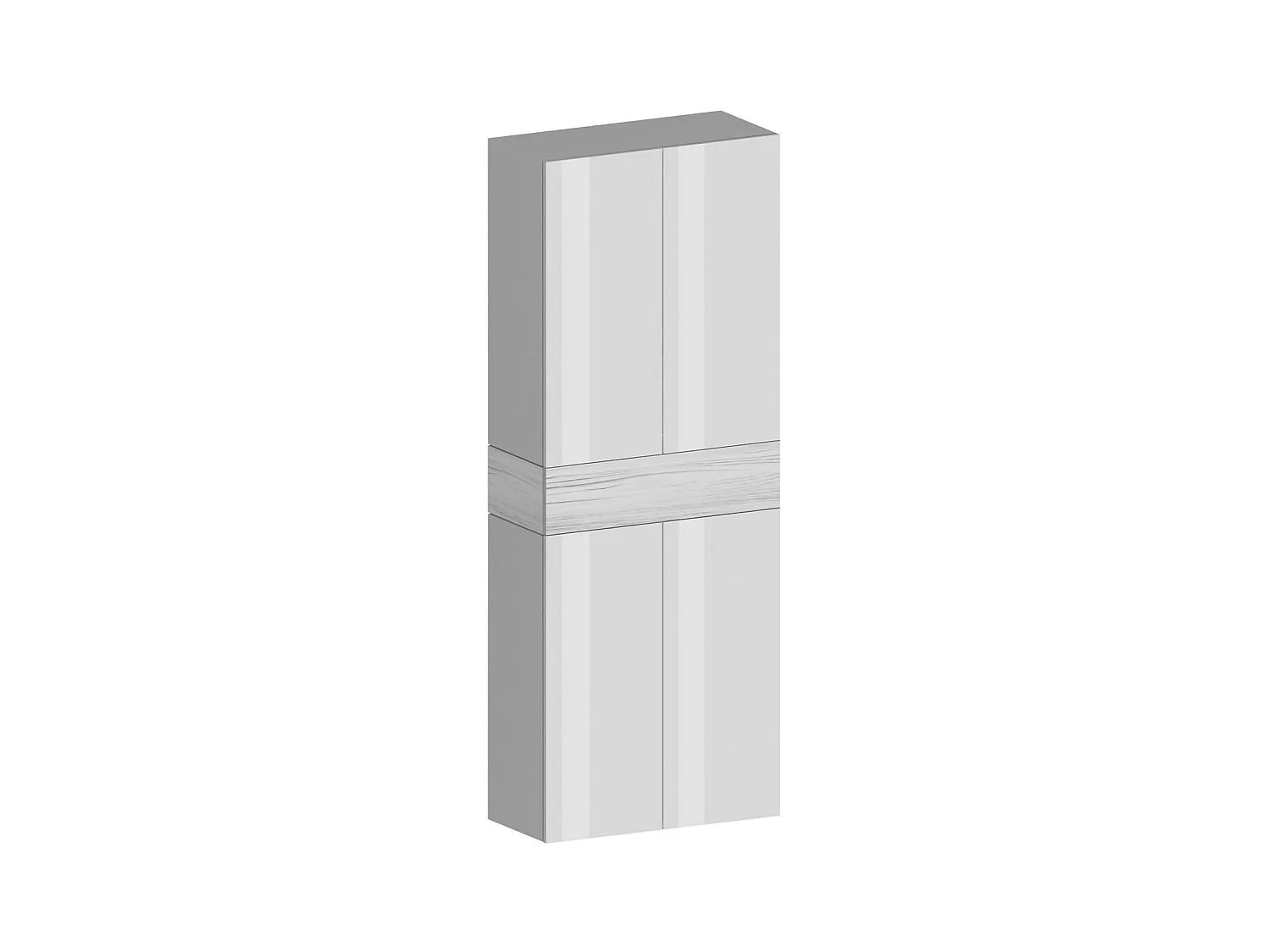 Étagère à chaussures Moris, meuble à chaussures peu encombrant à 5 portes, armoire d'entrée multifonctionnelle, 76x38h200 cm, effet mélèze blanc