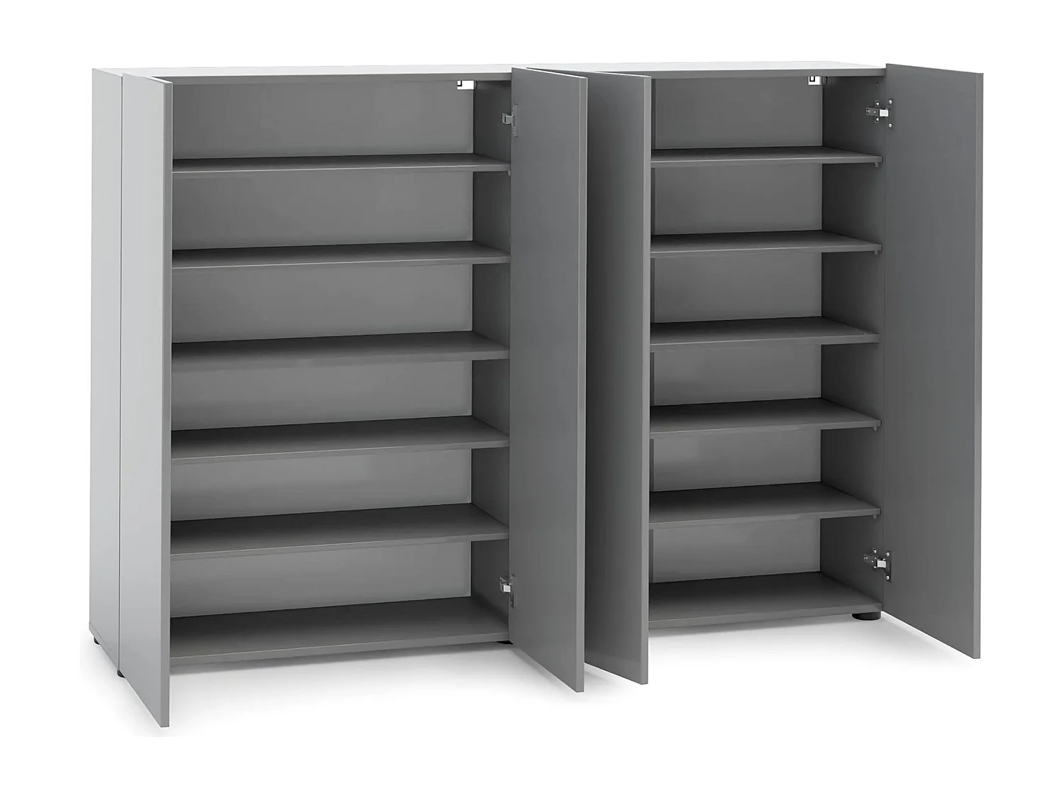 Sapateira DDilorenz, Armário de sapatos, Armário de entrada multiusos, Armário de calçado, Made in Italy, 160x34h115 cm, Cinza